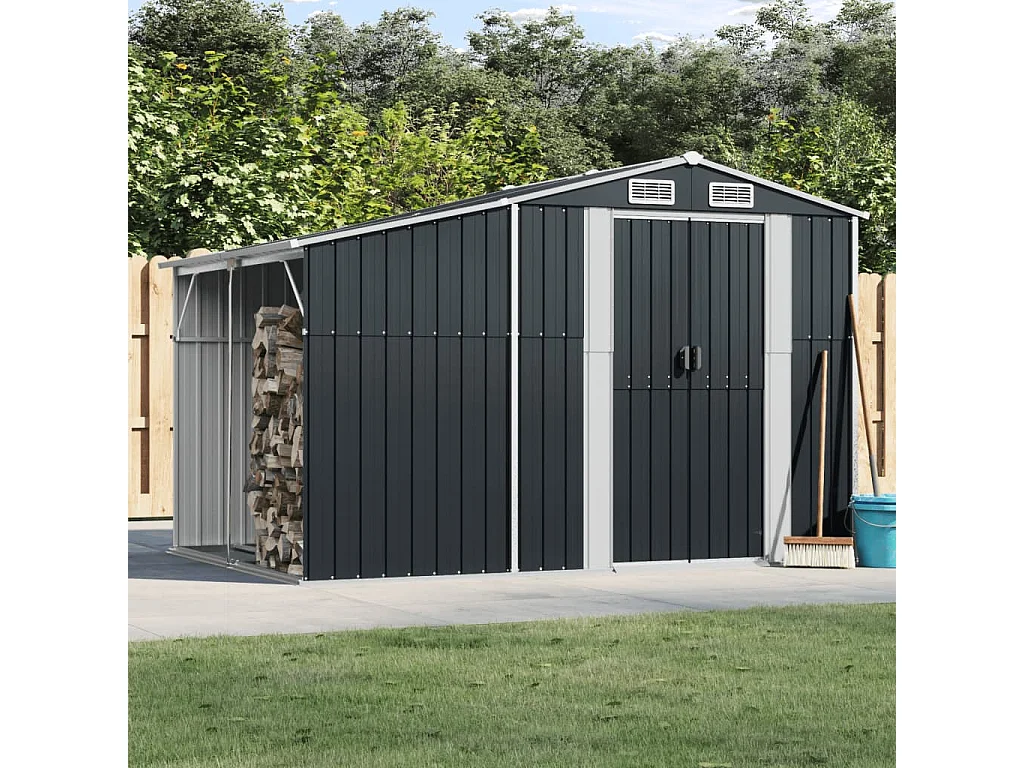 Lakeville  Abri de jardin anthracite 277x192,5x179 cm acier galvanisé