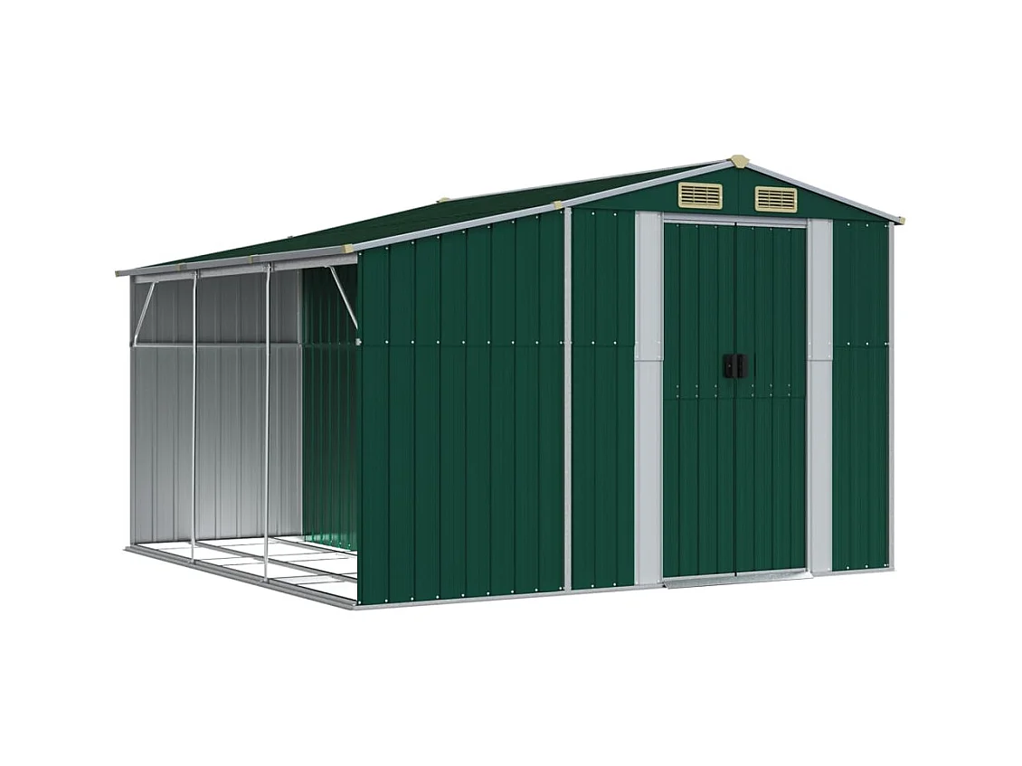 Lakeville  Abri de jardin vert 277x279x179 cm acier galvanisé