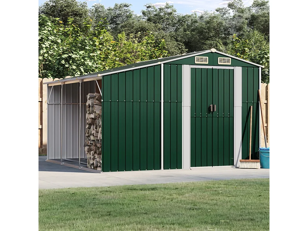 Lakeville  Abri de jardin vert 277x279x179 cm acier galvanisé