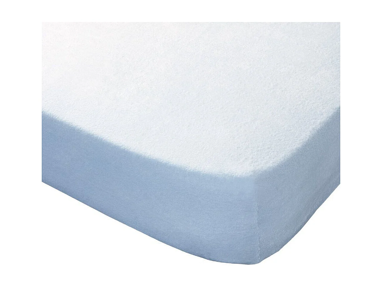 Funda de colchón elástica de 90x190 cm en rizo 100% algodón con cremallera en U Mistral