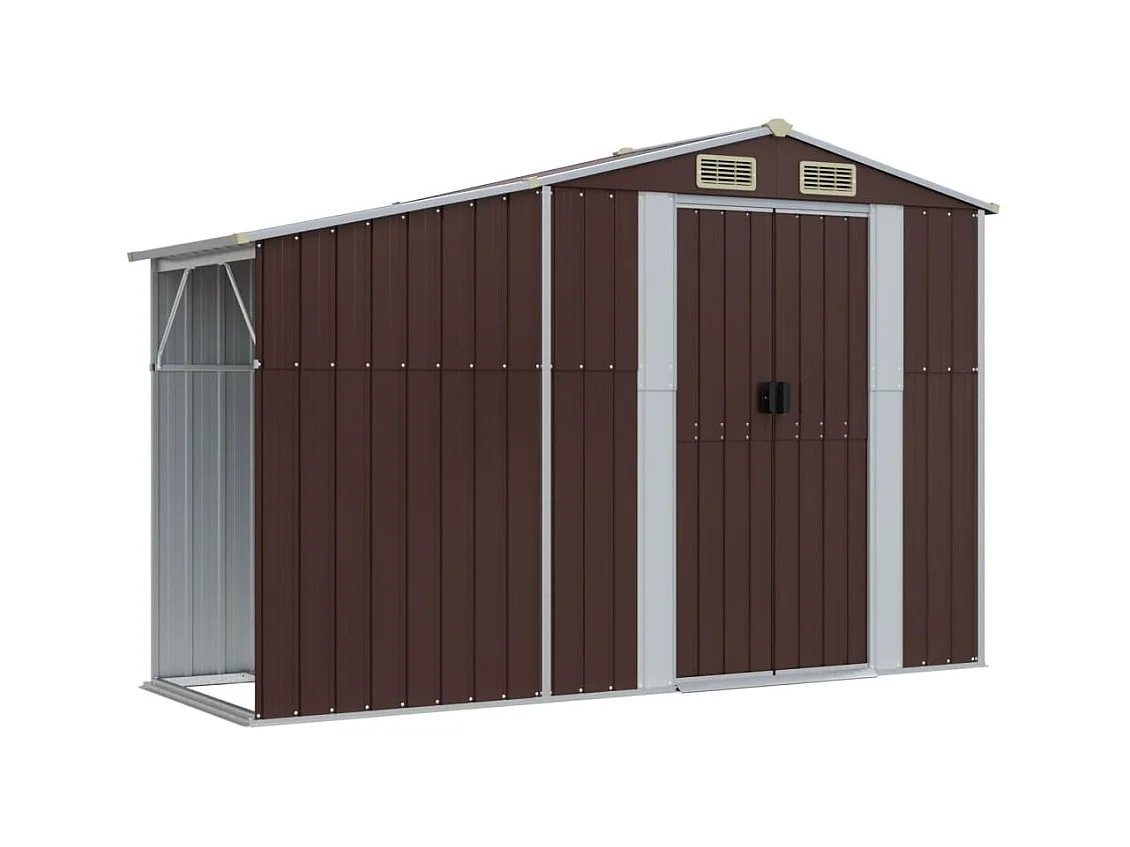 Lakeville  Abri de jardin marron 277x93x179 cm acier galvanisé