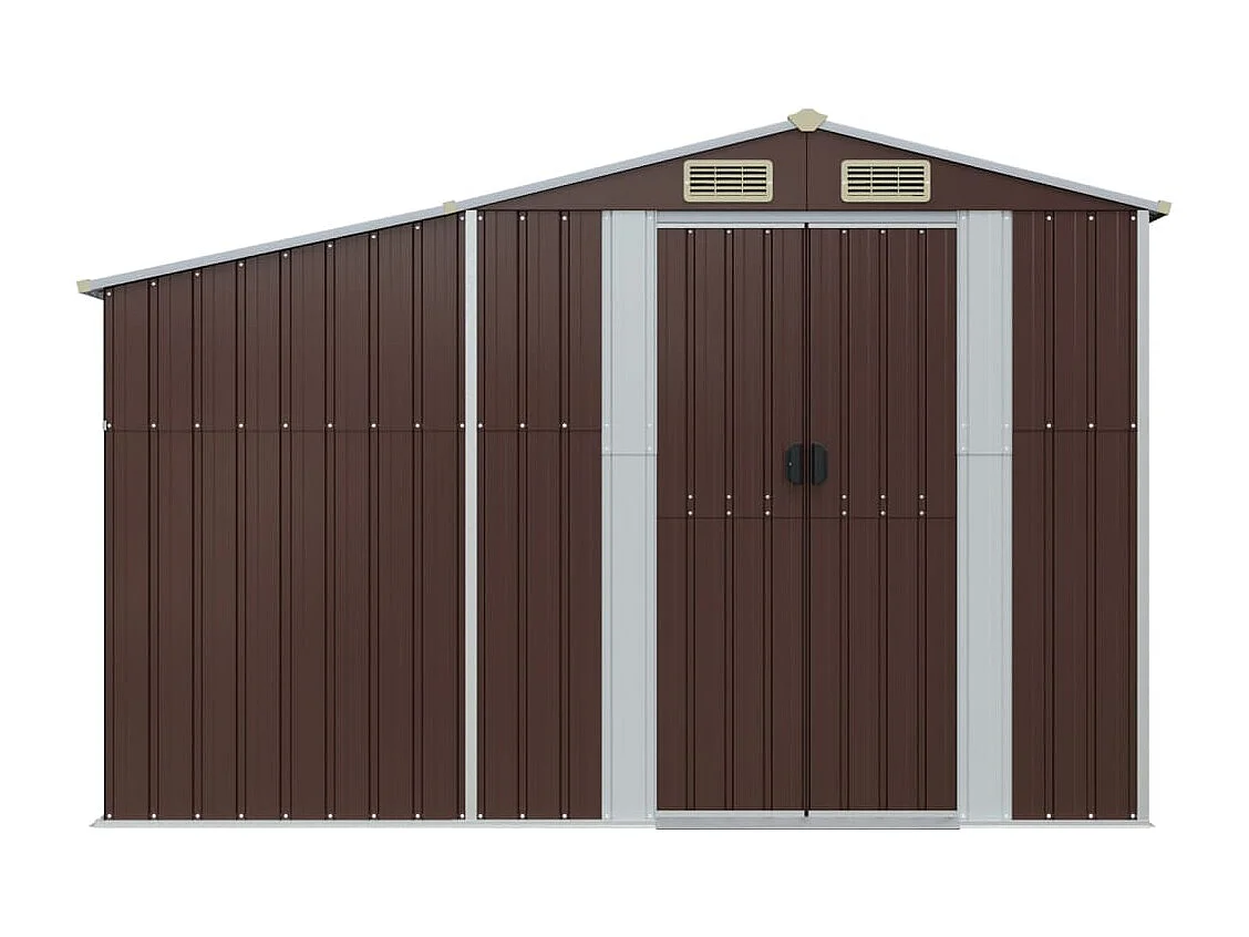 Lakeville  Abri de jardin marron 277x93x179 cm acier galvanisé