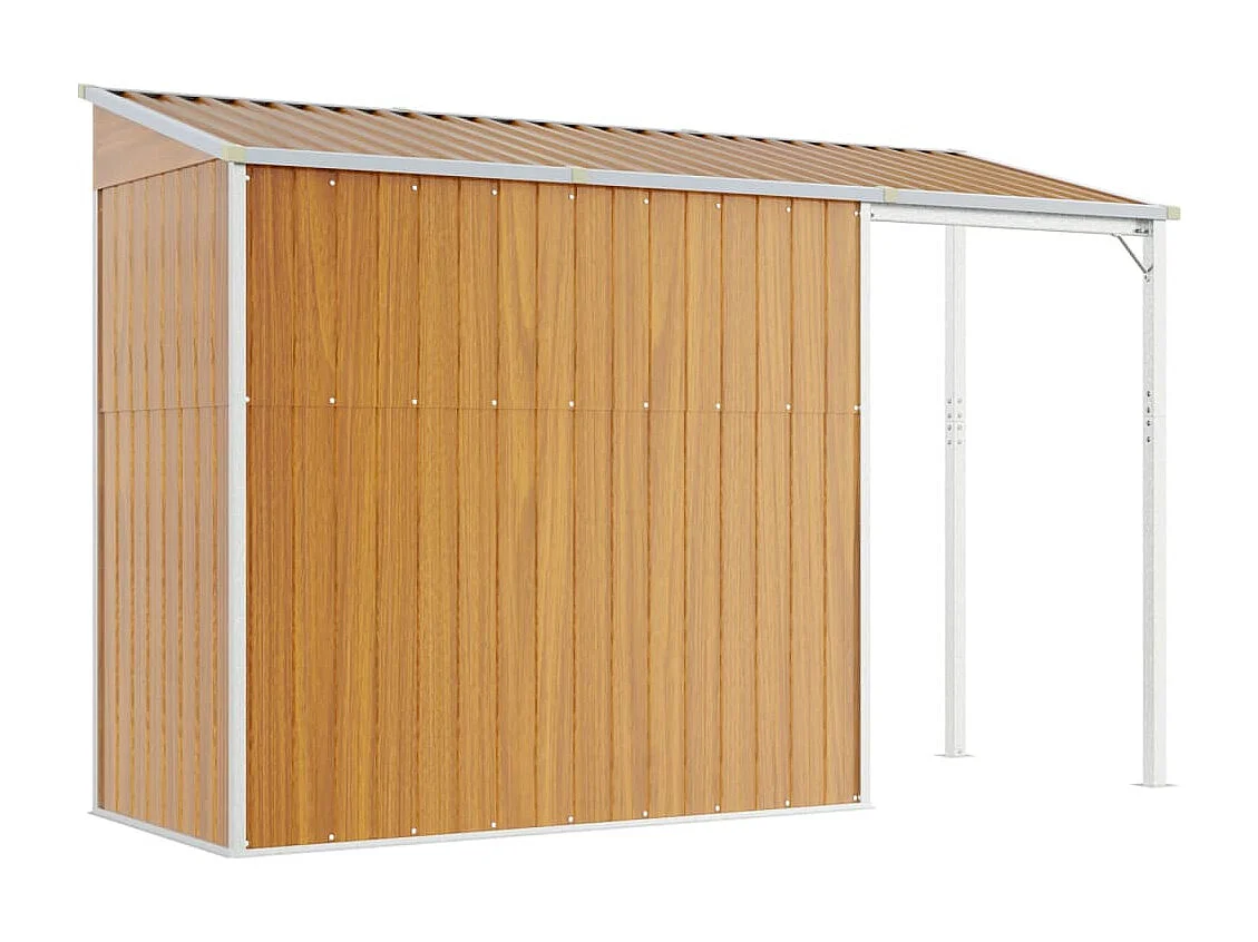 Klavs  Abri de jardin avec toit prolongé marron clair 277x107x181 cm