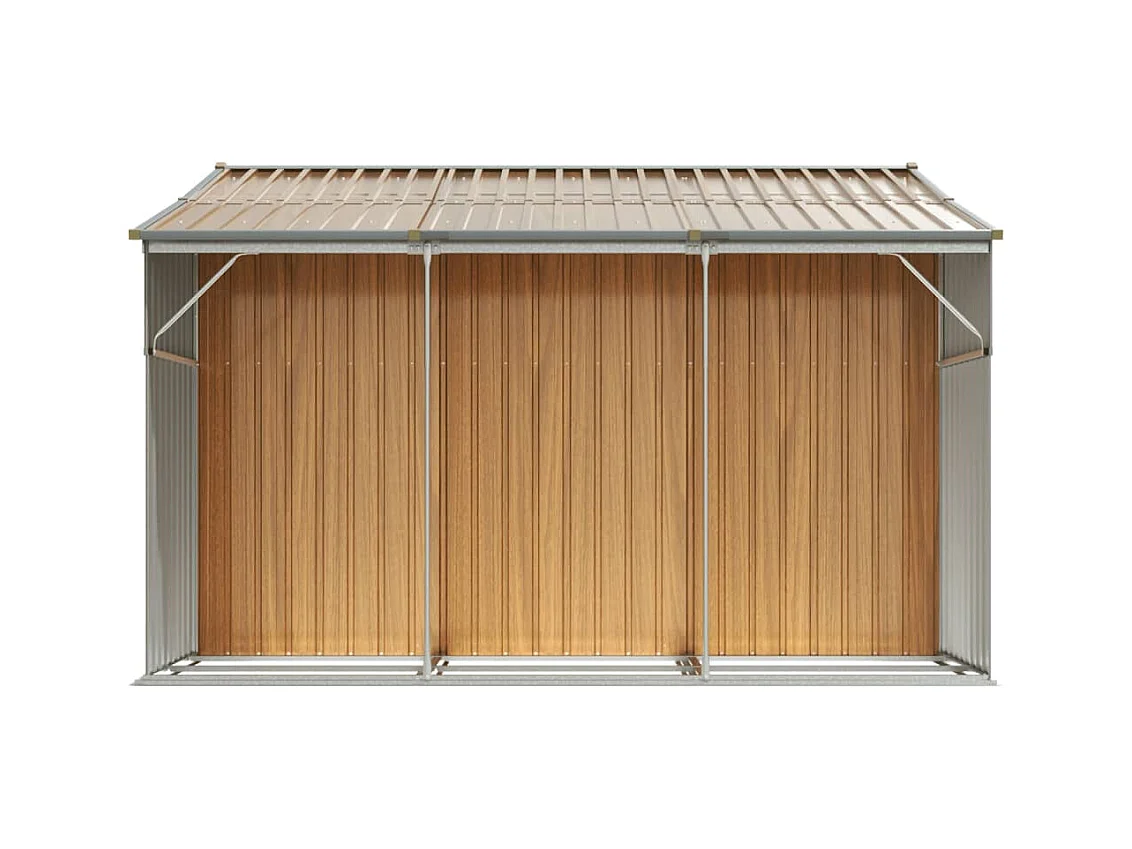 Lakeville  Abri de jardin marron clair 277x279x179 cm acier galvanisé