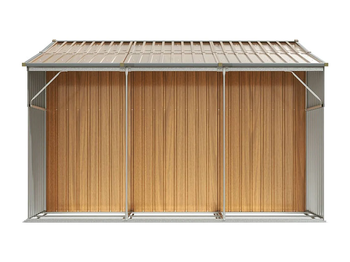 Lakeville  Abri de jardin marron clair 277x279x179 cm acier galvanisé