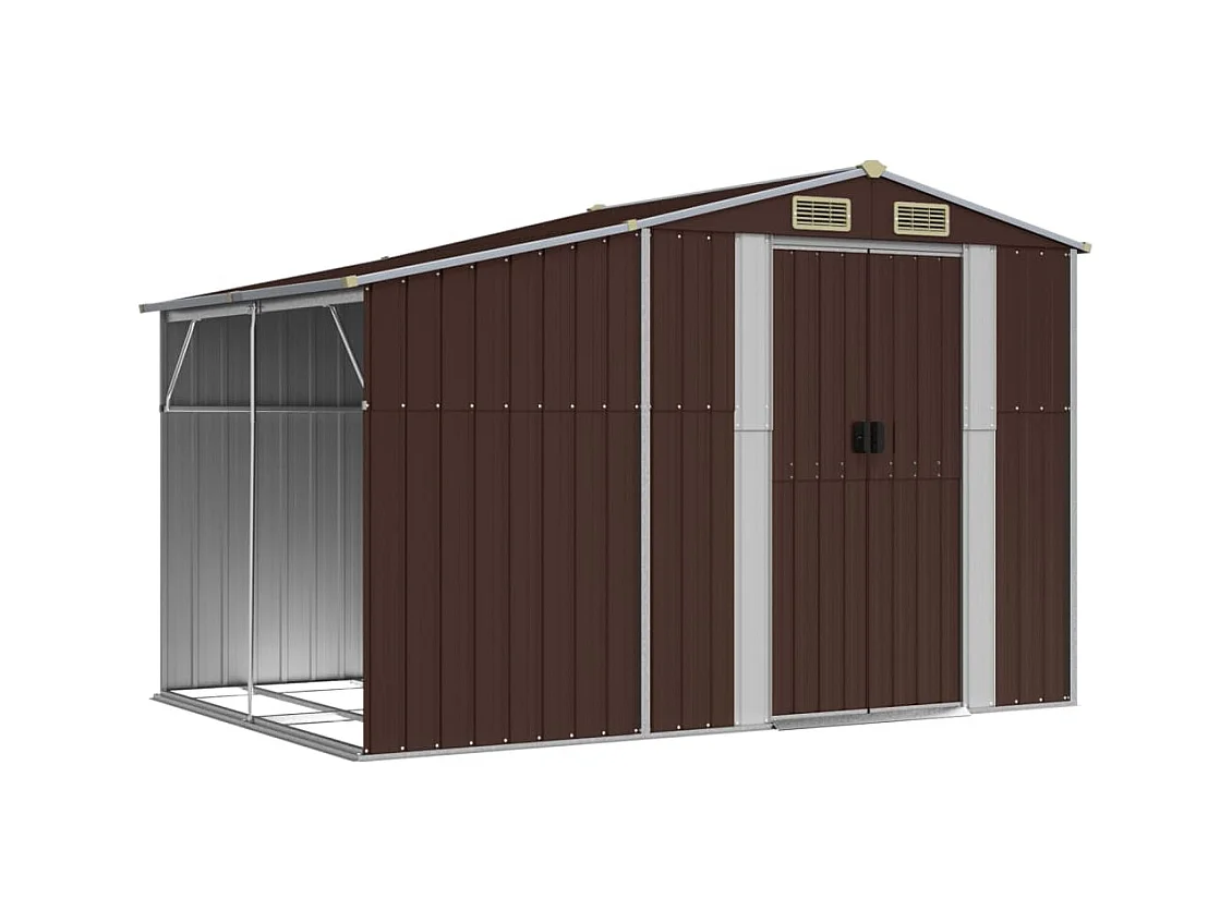 Lakeville  Abri de jardin marron 277x192,5x179 cm acier galvanisé