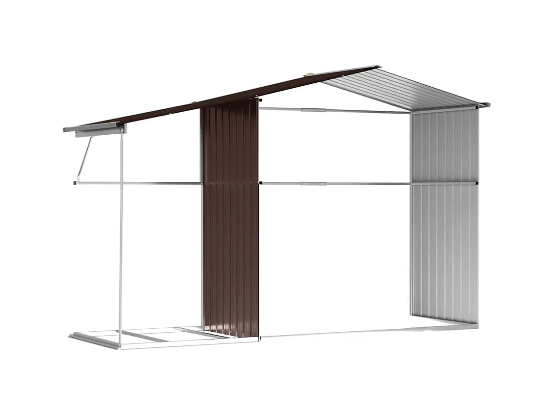 Lakeville  Abri de jardin marron 277x192,5x179 cm acier galvanisé