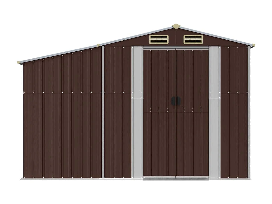 Lakeville  Abri de jardin marron 277x192,5x179 cm acier galvanisé