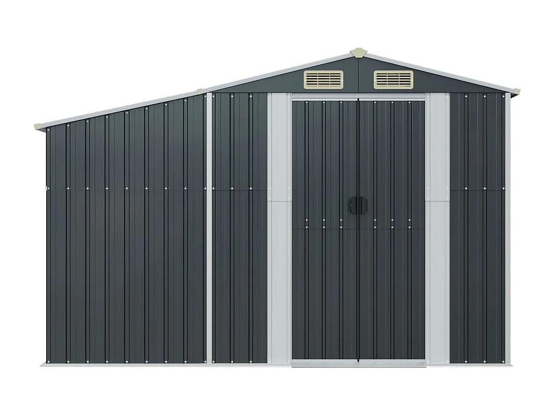 Lakeville  Abri de jardin anthracite 277x93x179 cm acier galvanisé