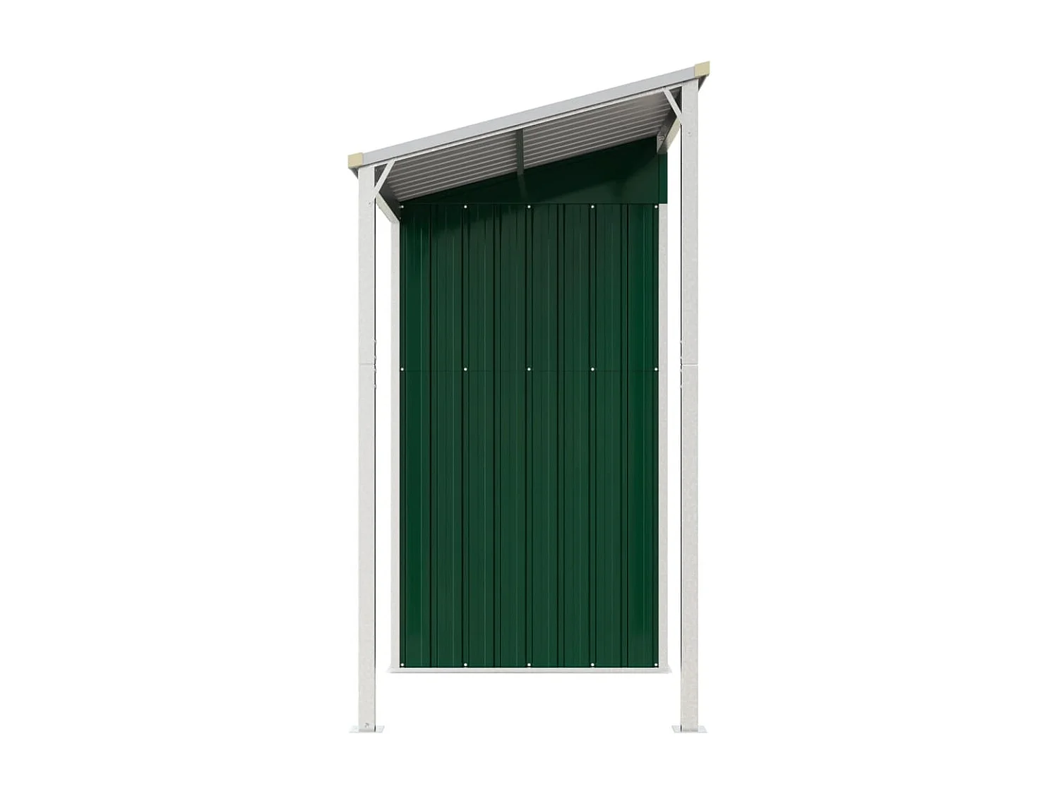 Klavs  Abri de jardin avec toit prolongé vert 277x107x181 cm acier