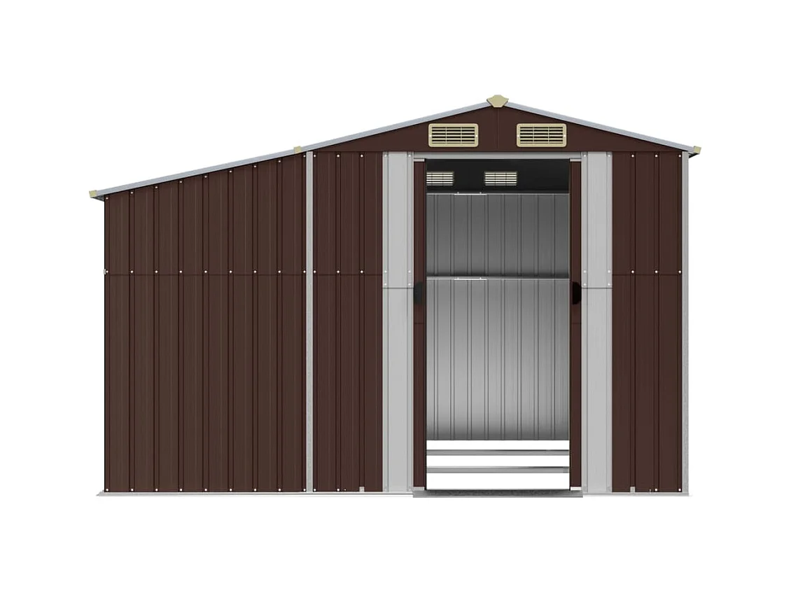 Lakeville  Abri de jardin marron 277x279x179 cm acier galvanisé
