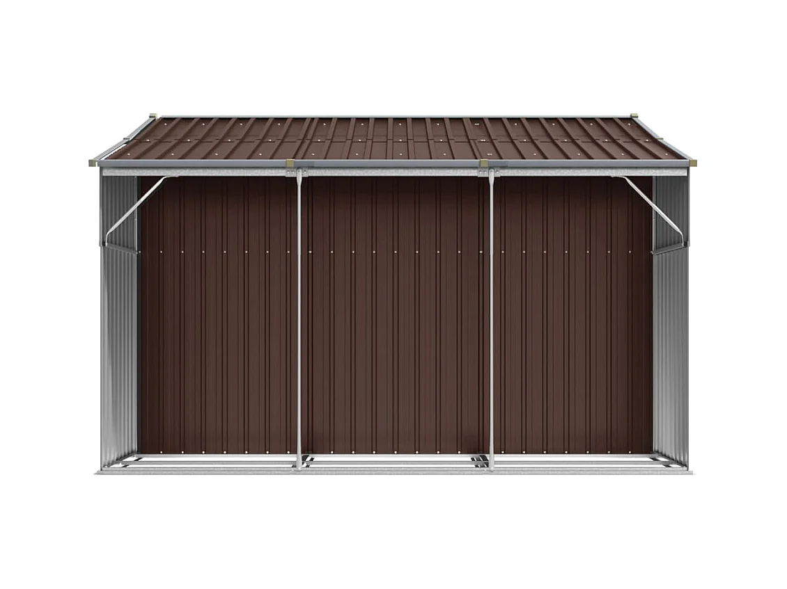 Lakeville  Abri de jardin marron 277x279x179 cm acier galvanisé
