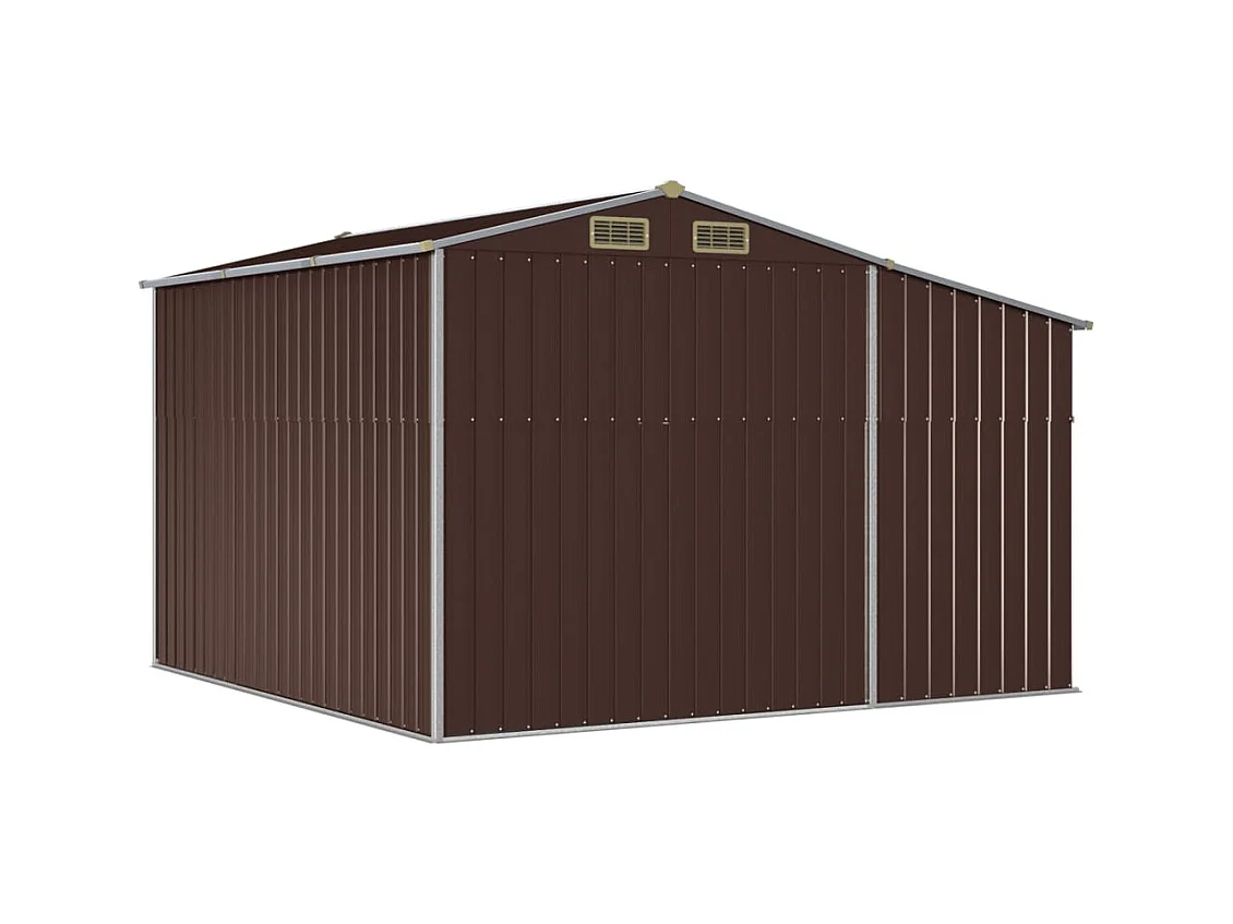 Lakeville  Abri de jardin marron 277x279x179 cm acier galvanisé