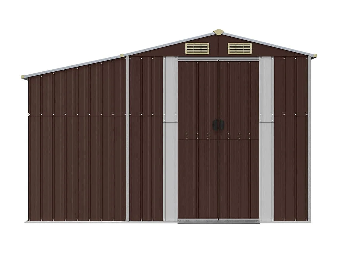 Lakeville  Abri de jardin marron 277x279x179 cm acier galvanisé
