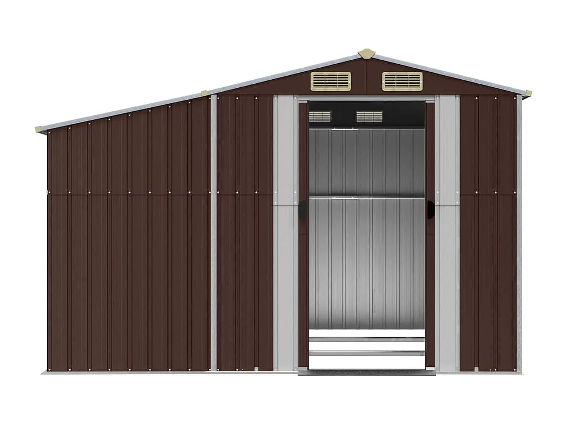Lakeville  Abri de jardin marron 277x279x179 cm acier galvanisé