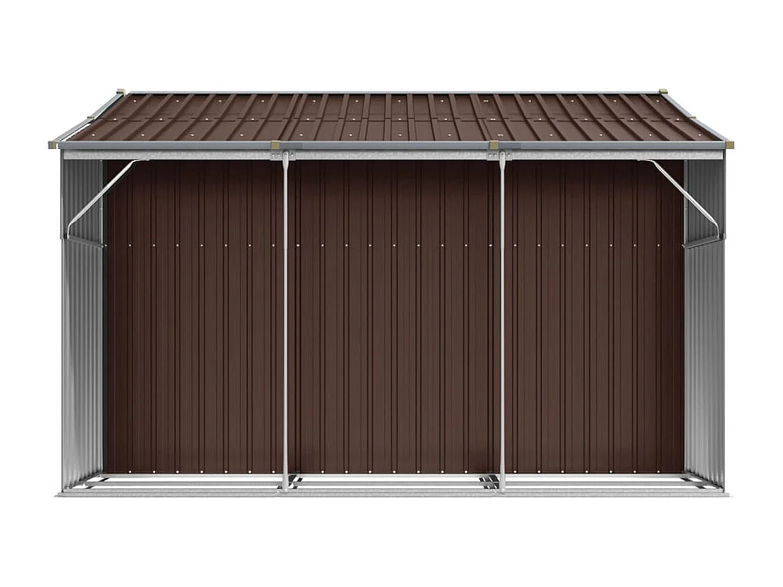 Lakeville  Abri de jardin marron 277x279x179 cm acier galvanisé