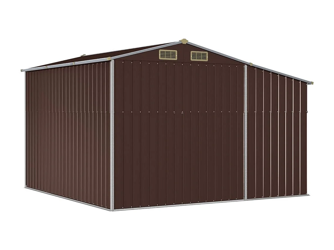 Lakeville  Abri de jardin marron 277x279x179 cm acier galvanisé