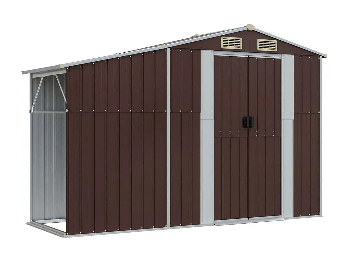 Lakeville  Abri de jardin marron 277x279x179 cm acier galvanisé
