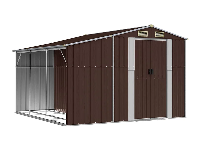 Lakeville  Tuinschuur 277x279x179 cm gegalvaniseerd staal bruin