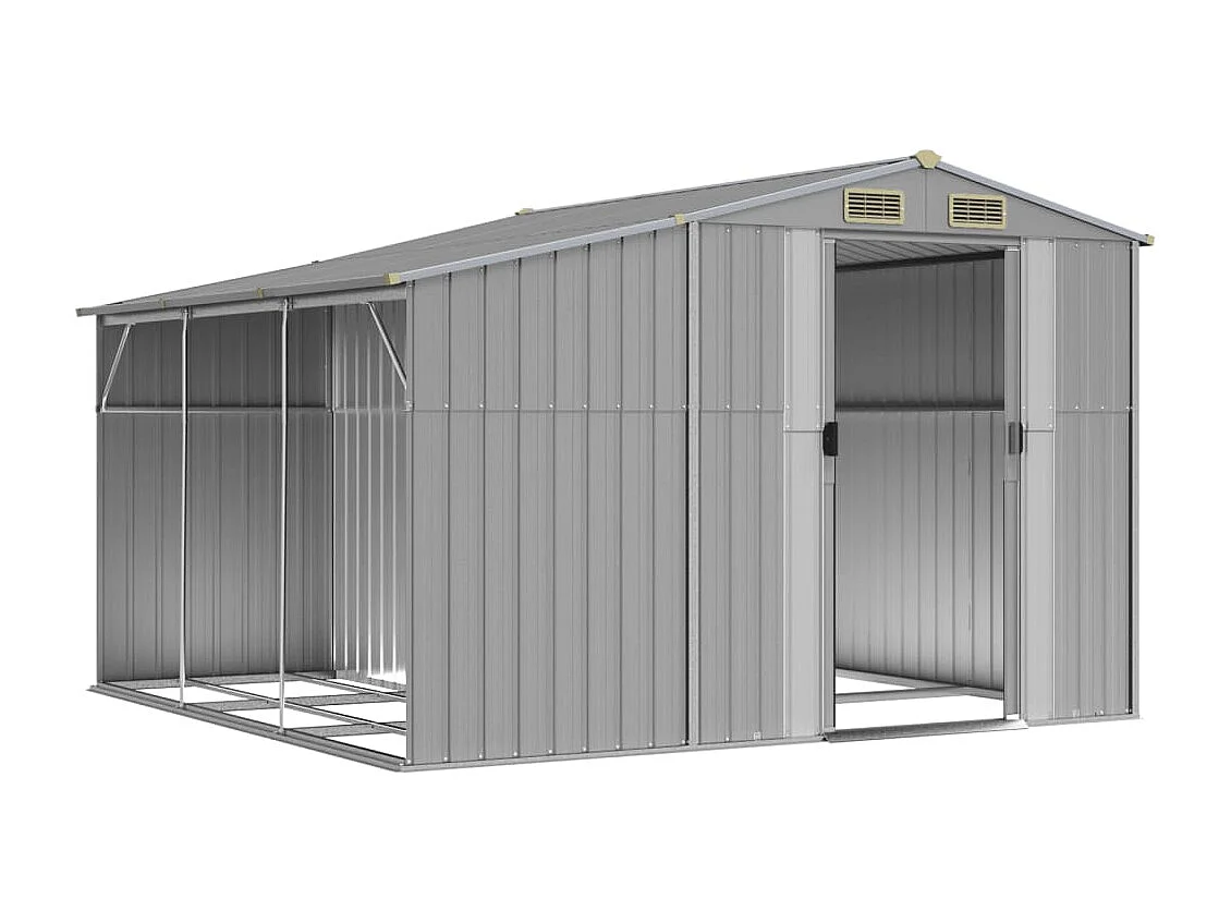 Lakeville  Abri de jardin gris 277x279x179 cm acier galvanisé