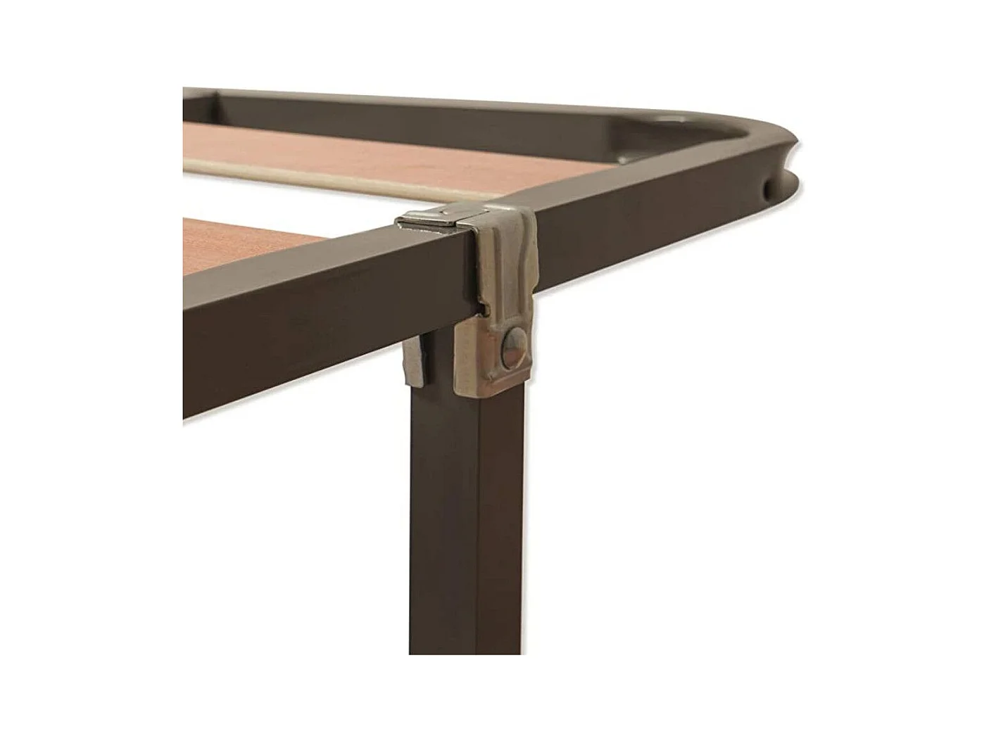 Pack de 4 patas cuadradas de 25x3x3 cm para somier de metal con abrazaderas en gris oscuro