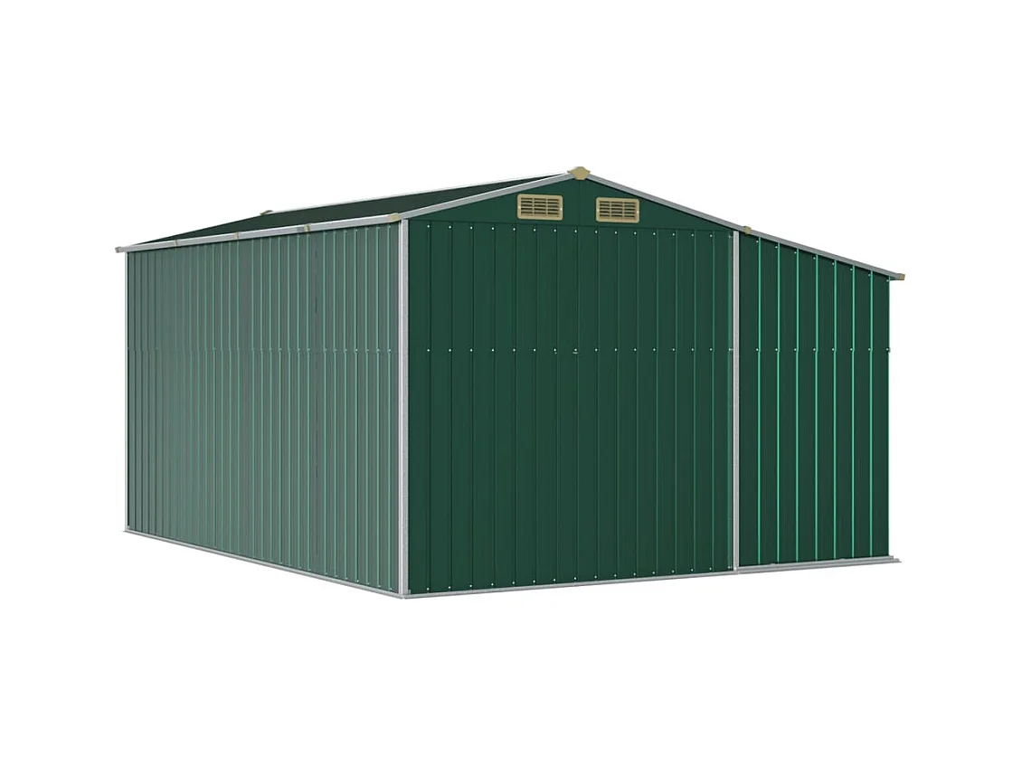 Lakeville  Abri de jardin vert 277x365,5x179 cm acier galvanisé