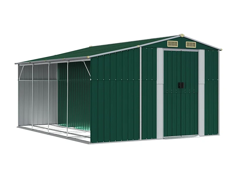 Lakeville  Tuinschuur 277x365,5x179 cm gegalvaniseerd staal groen