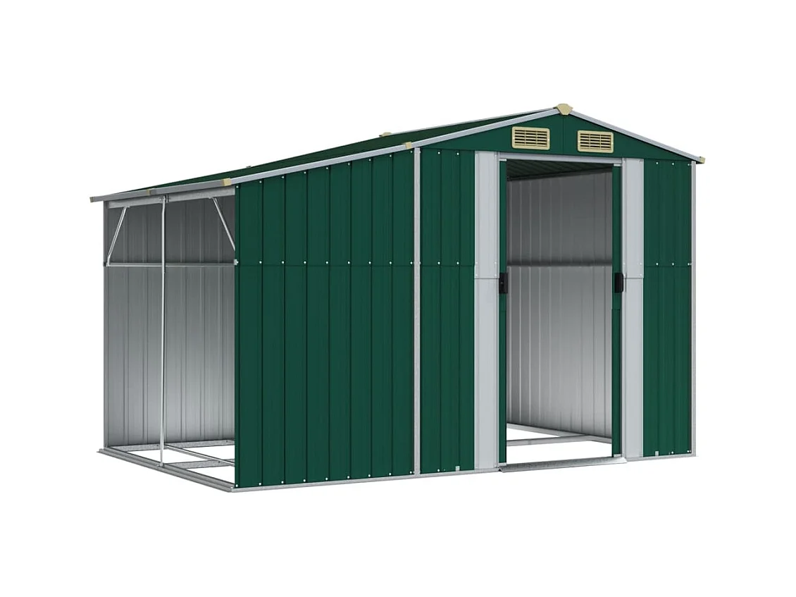 Lakeville  Abri de jardin vert 277x192,5x179 cm acier galvanisé