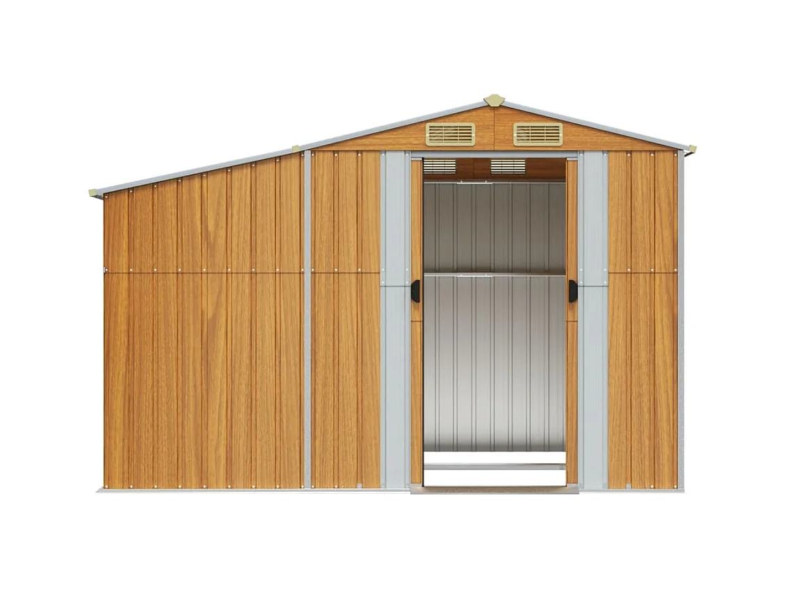 Lakeville  Abri de jardin marron clair 277x192,5x179 cm acier galvanisé