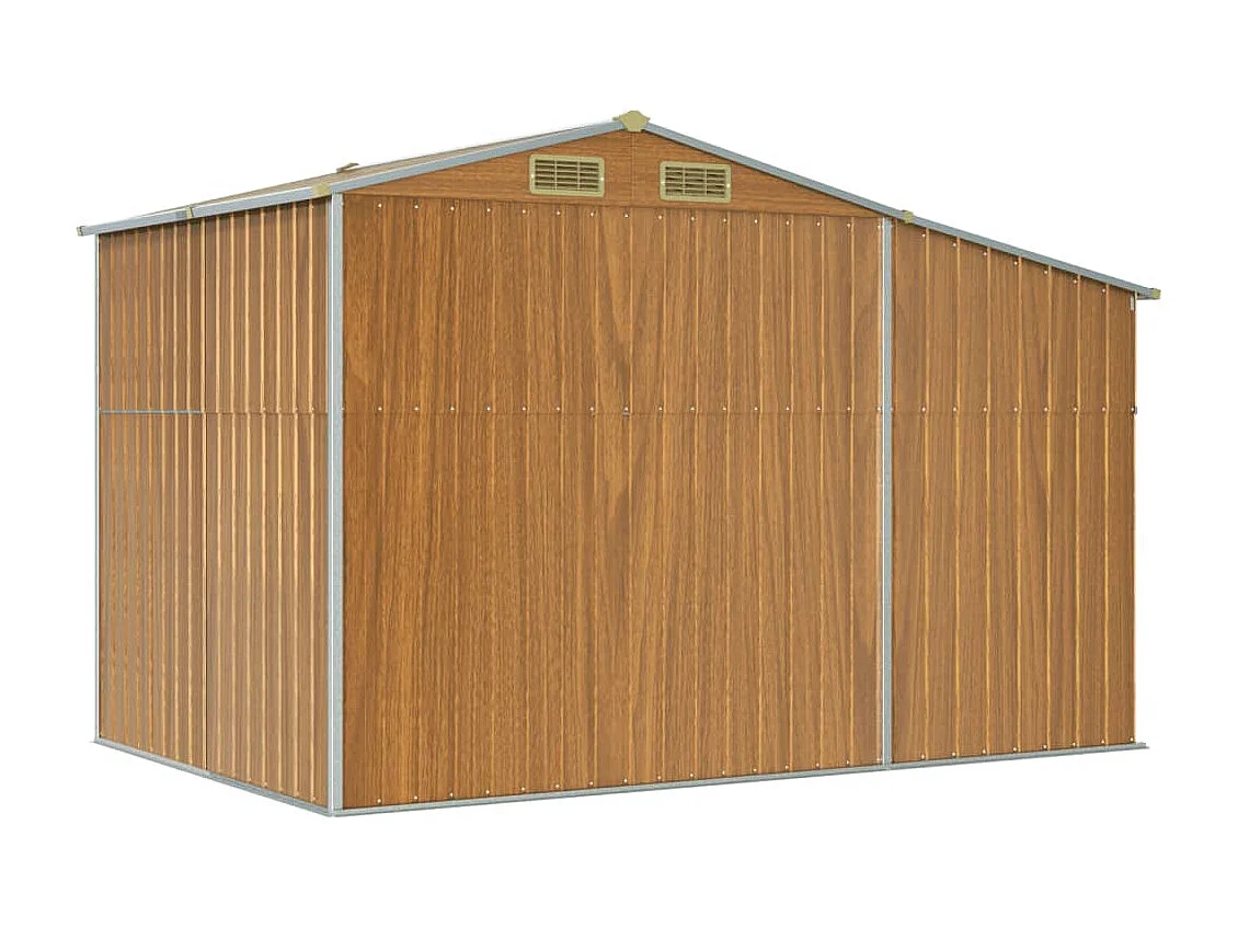 Lakeville  Abri de jardin marron clair 277x192,5x179 cm acier galvanisé