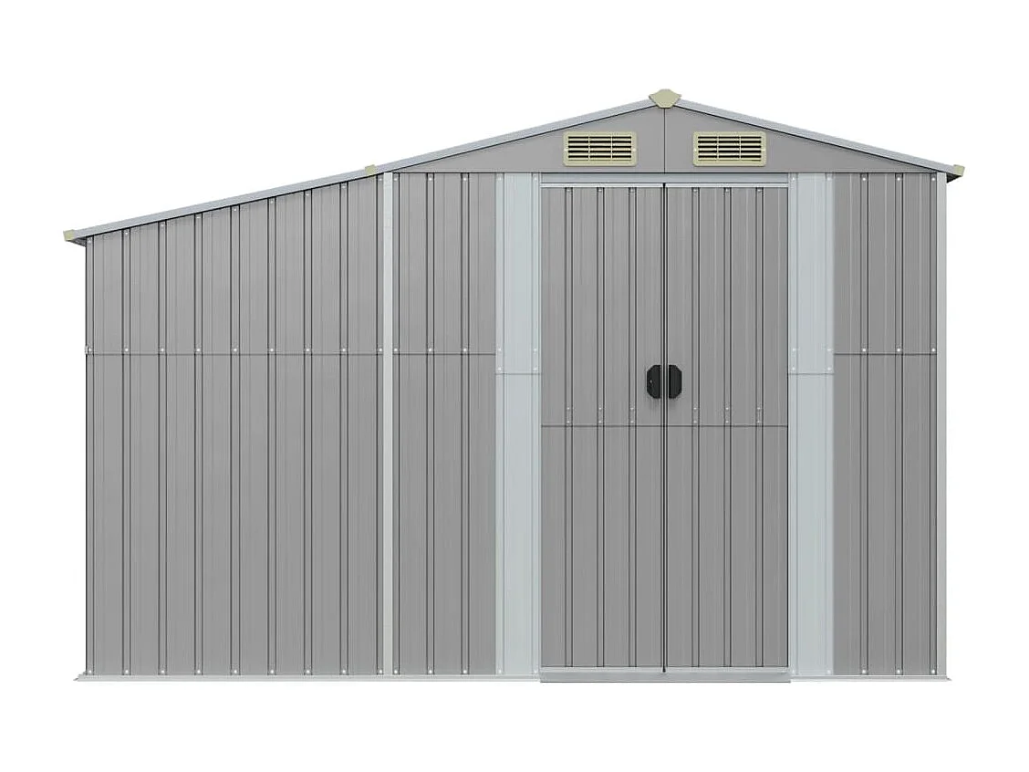 Lakeville  Abri de jardin gris 277x93x179 cm acier galvanisé