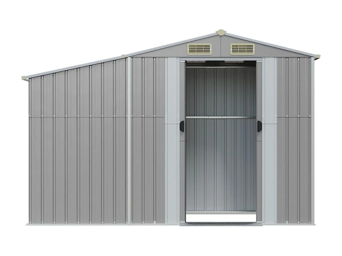 Lakeville  Abri de jardin gris 277x93x179 cm acier galvanisé
