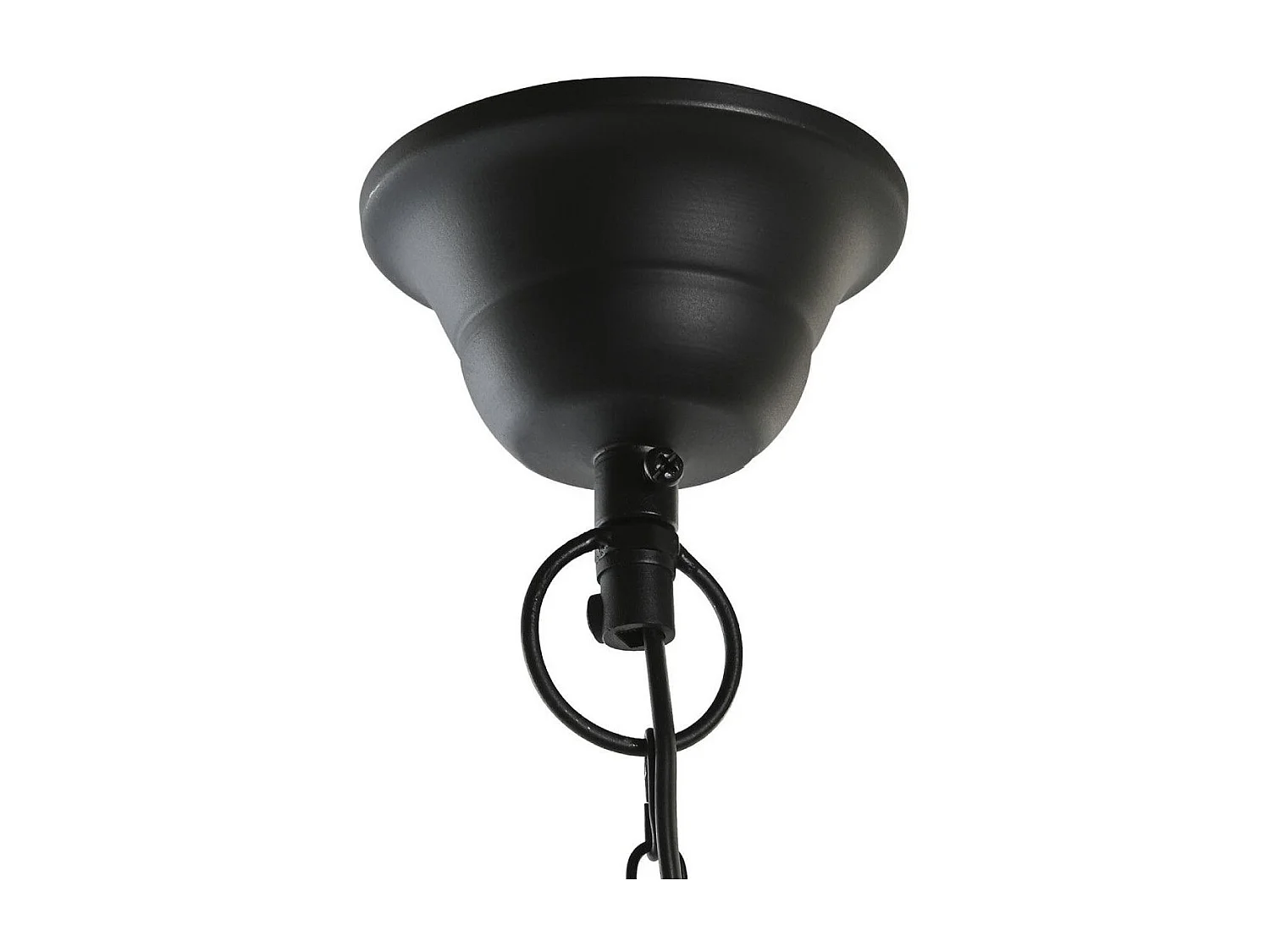 Lámpara de techo de 23x42x42 cm de hierro en forma de jaula en color dorado y negro Idara