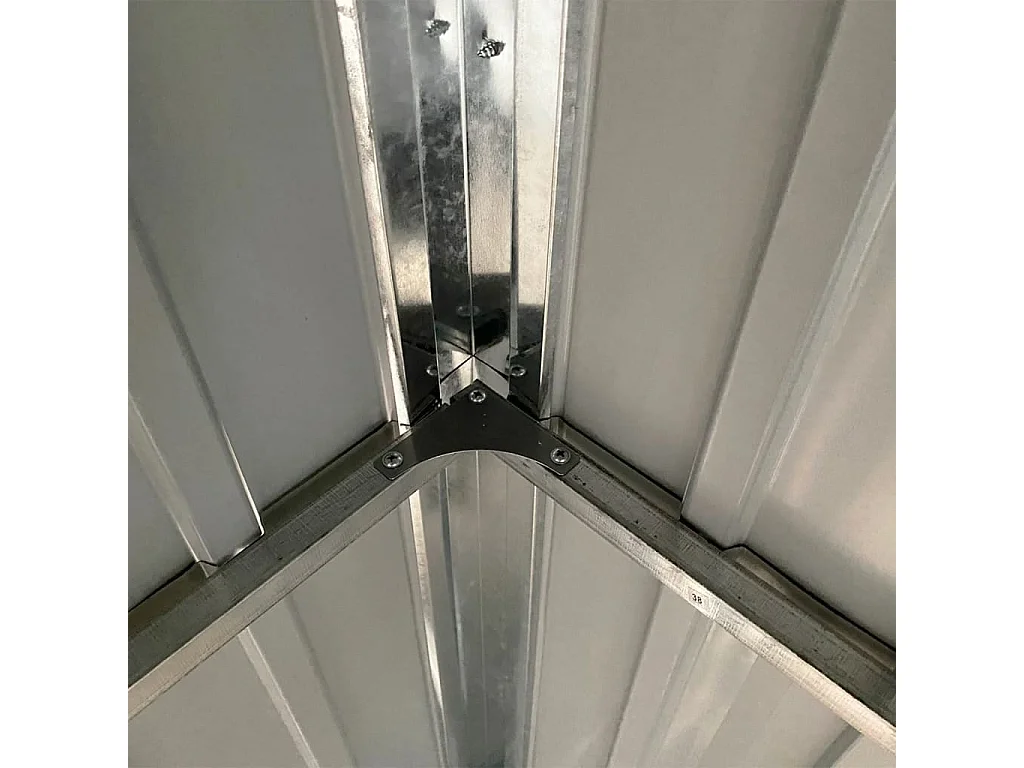 Klavs  Abri de jardin avec toit prolongé marron 277x107x181 cm acier