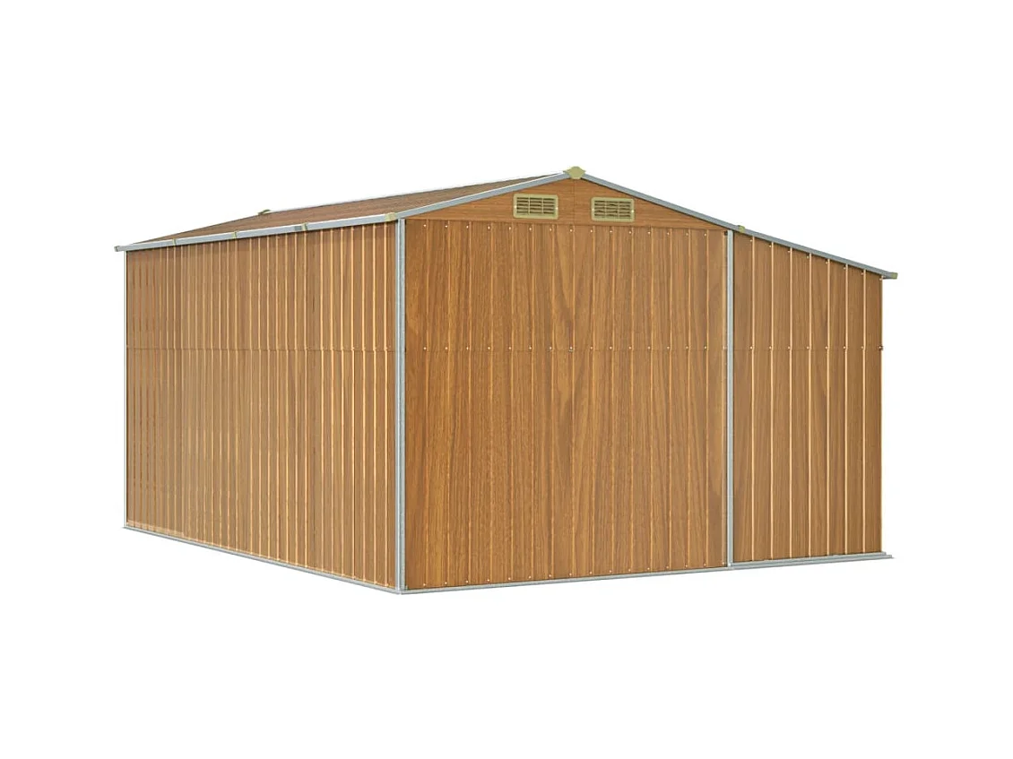 Lakeville  Abri de jardin marron clair 277x365,5x179 cm acier galvanisé