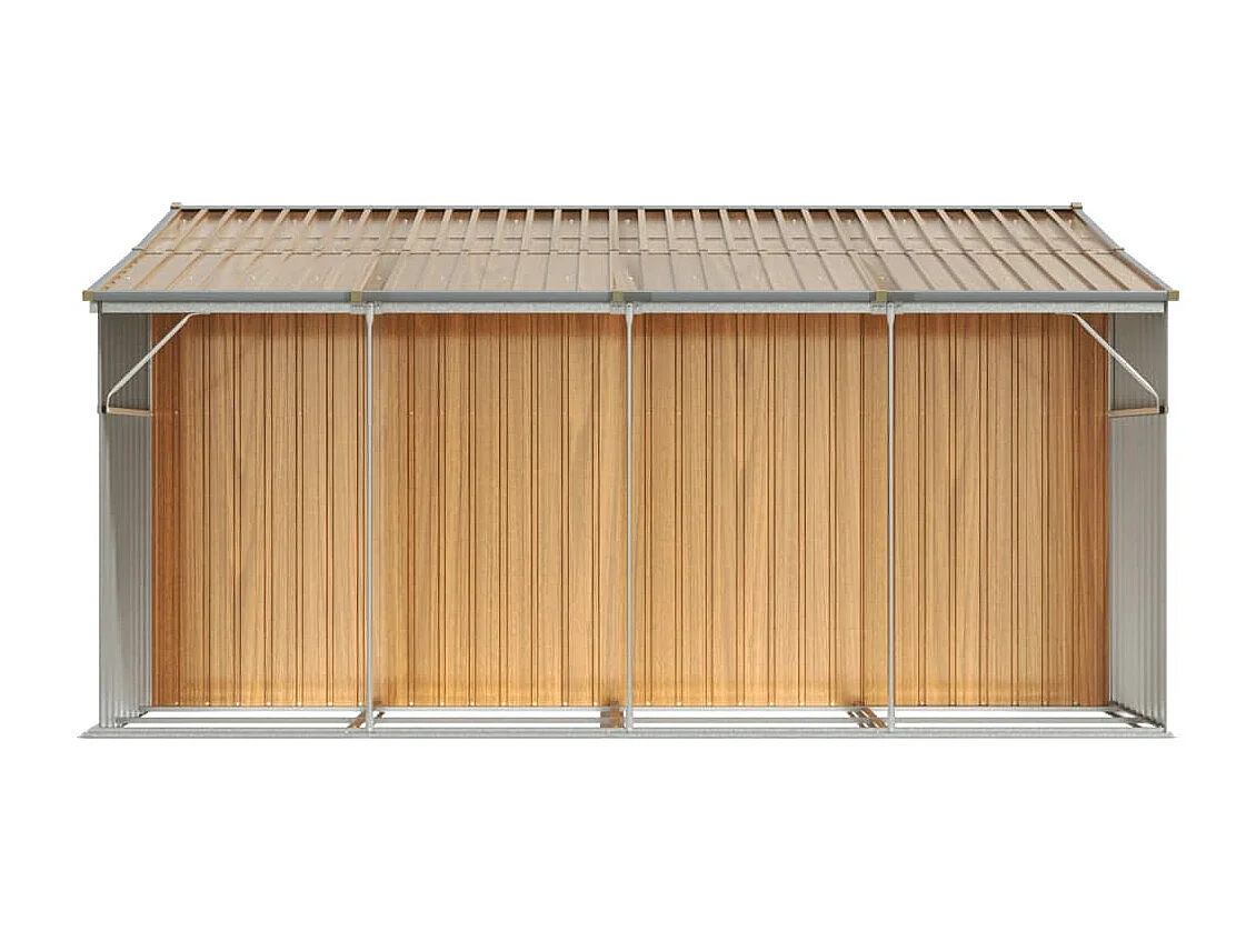 Lakeville  Abri de jardin marron clair 277x365,5x179 cm acier galvanisé