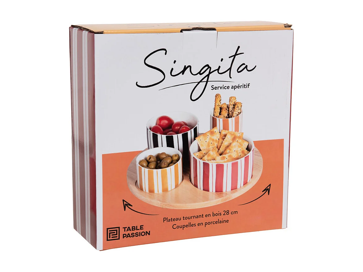 Service apéritif 4 pièces Singita 28,5 cm