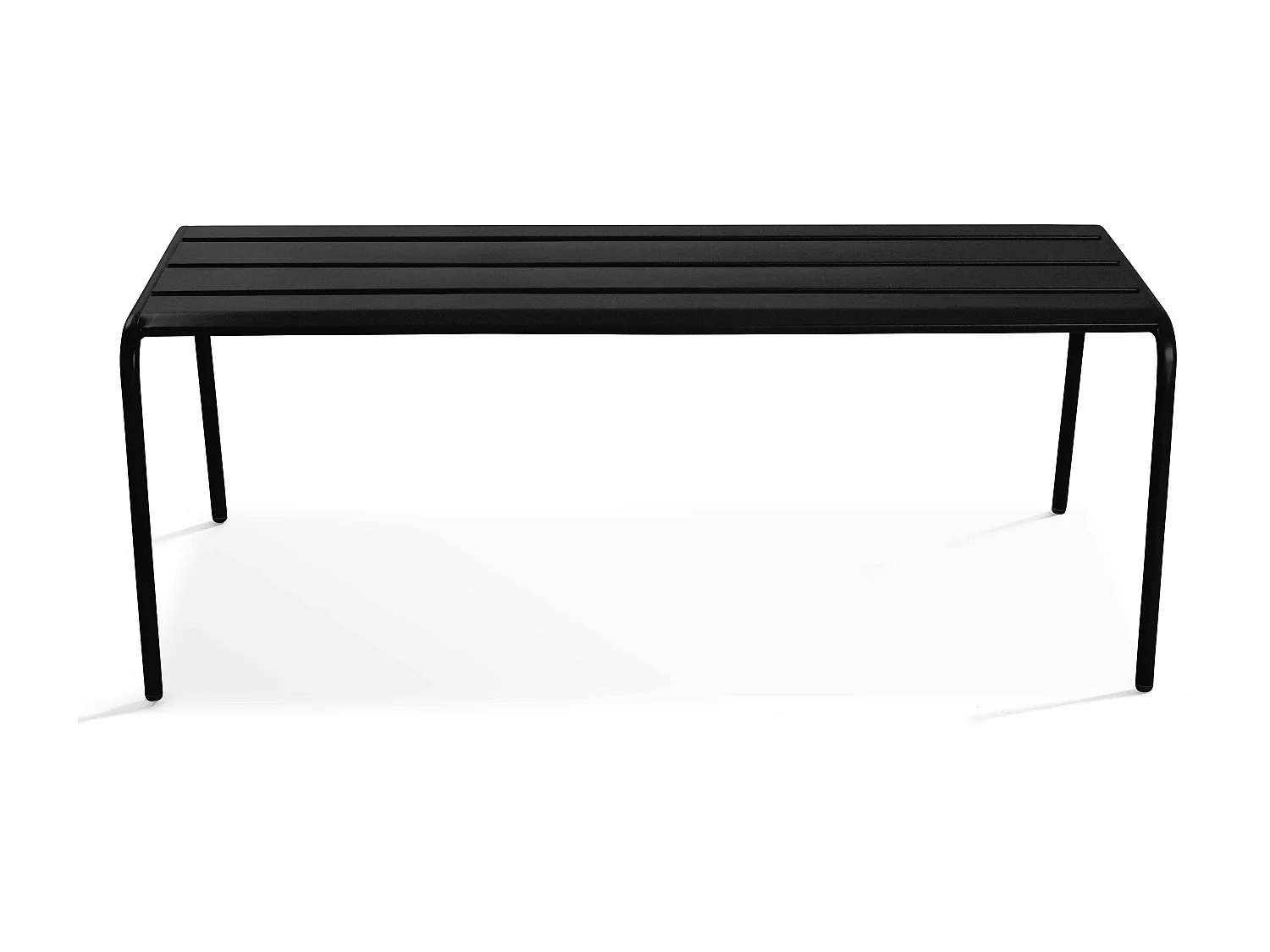 Zwarte stalen tuinbank