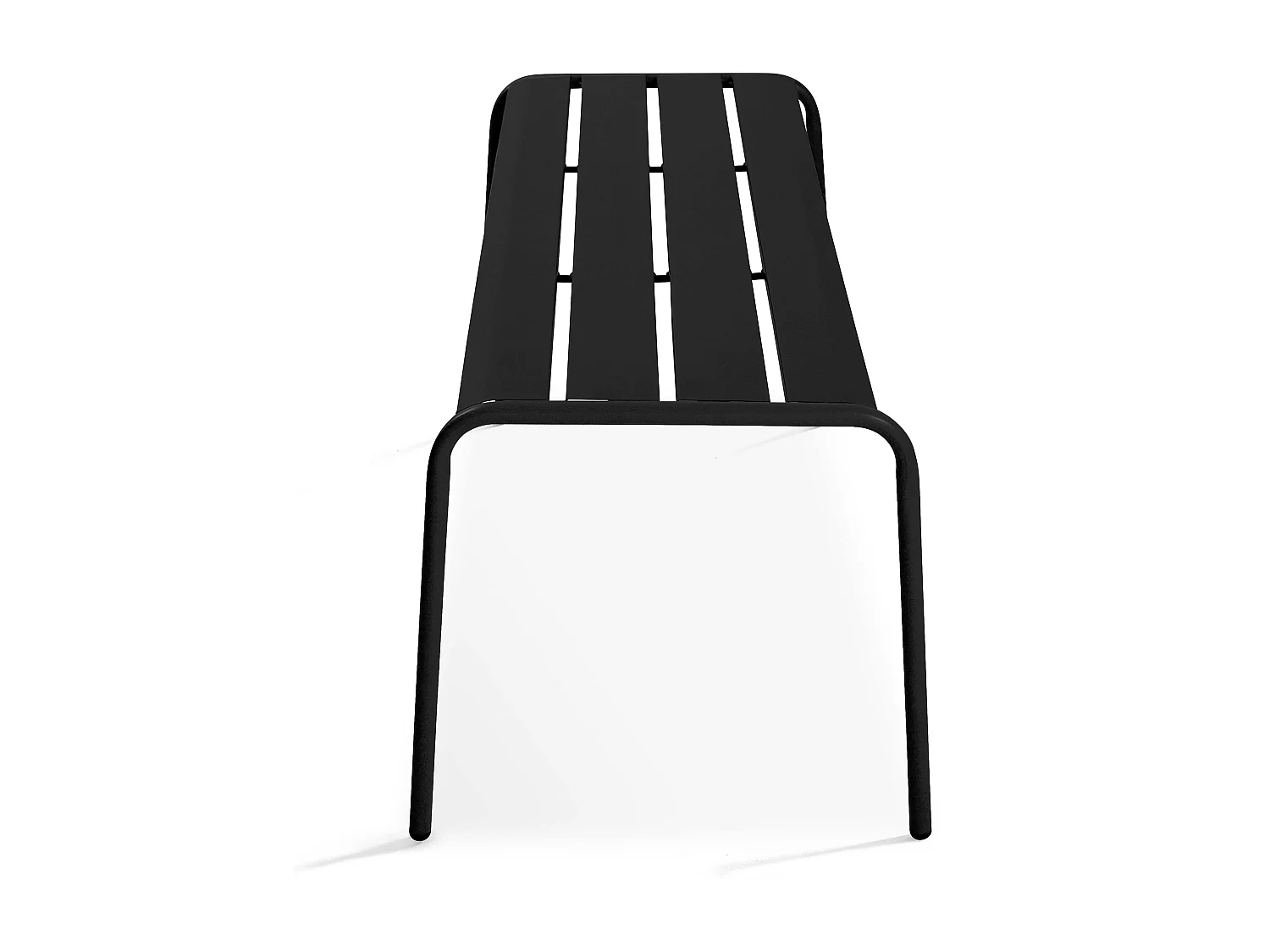 Zwarte stalen tuinbank