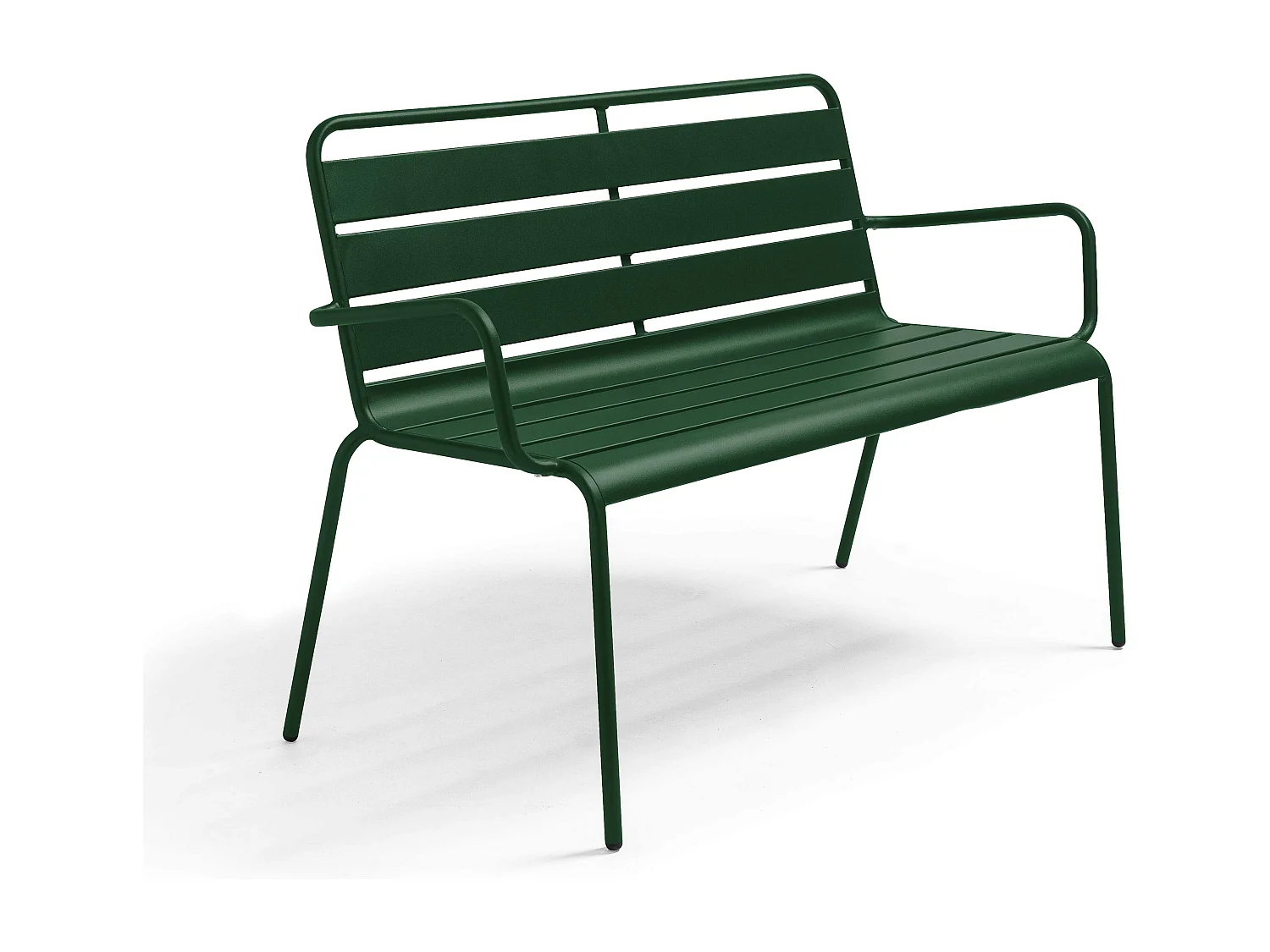 Banc de jardin en métal vert forêt - Palavas