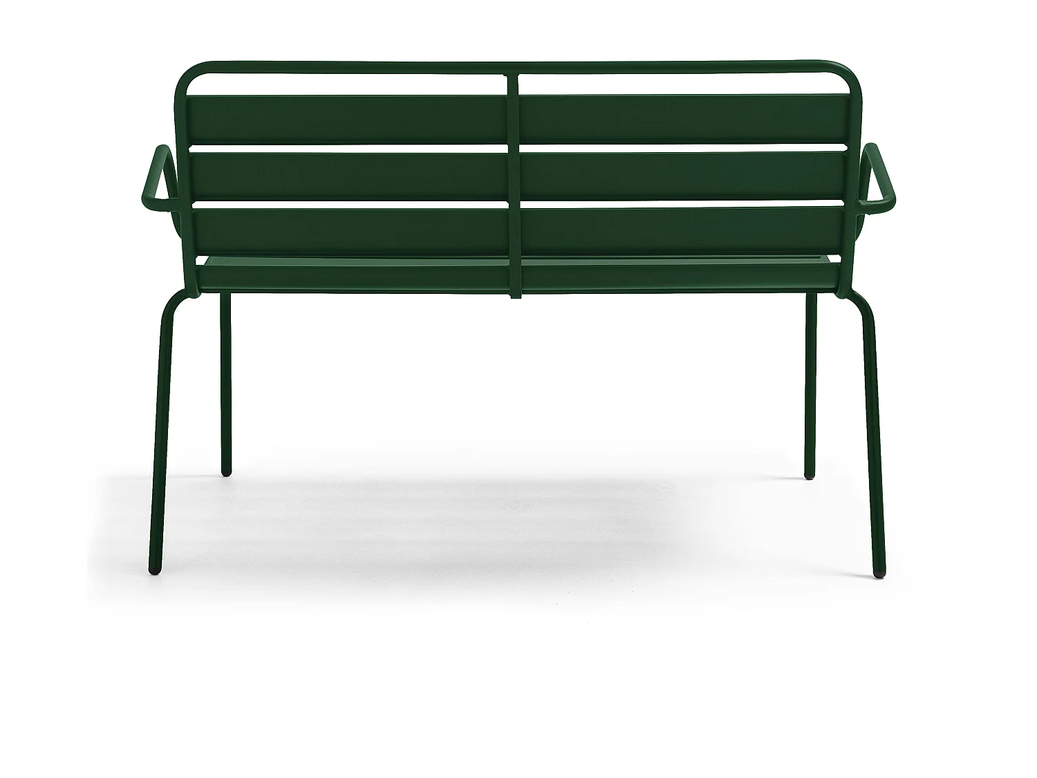 Banc de jardin en métal vert forêt - Palavas