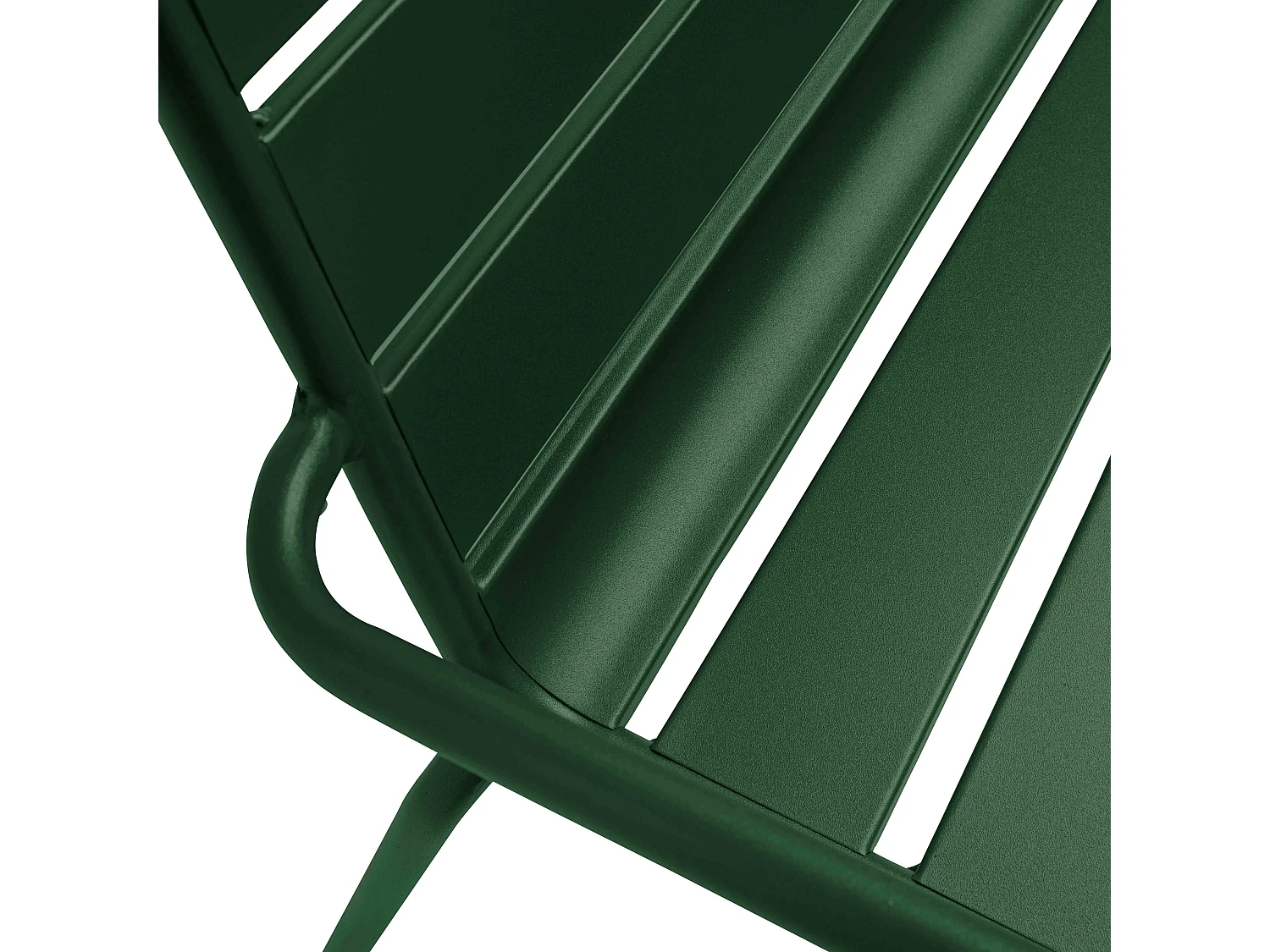 Banc de jardin en métal vert forêt - Palavas