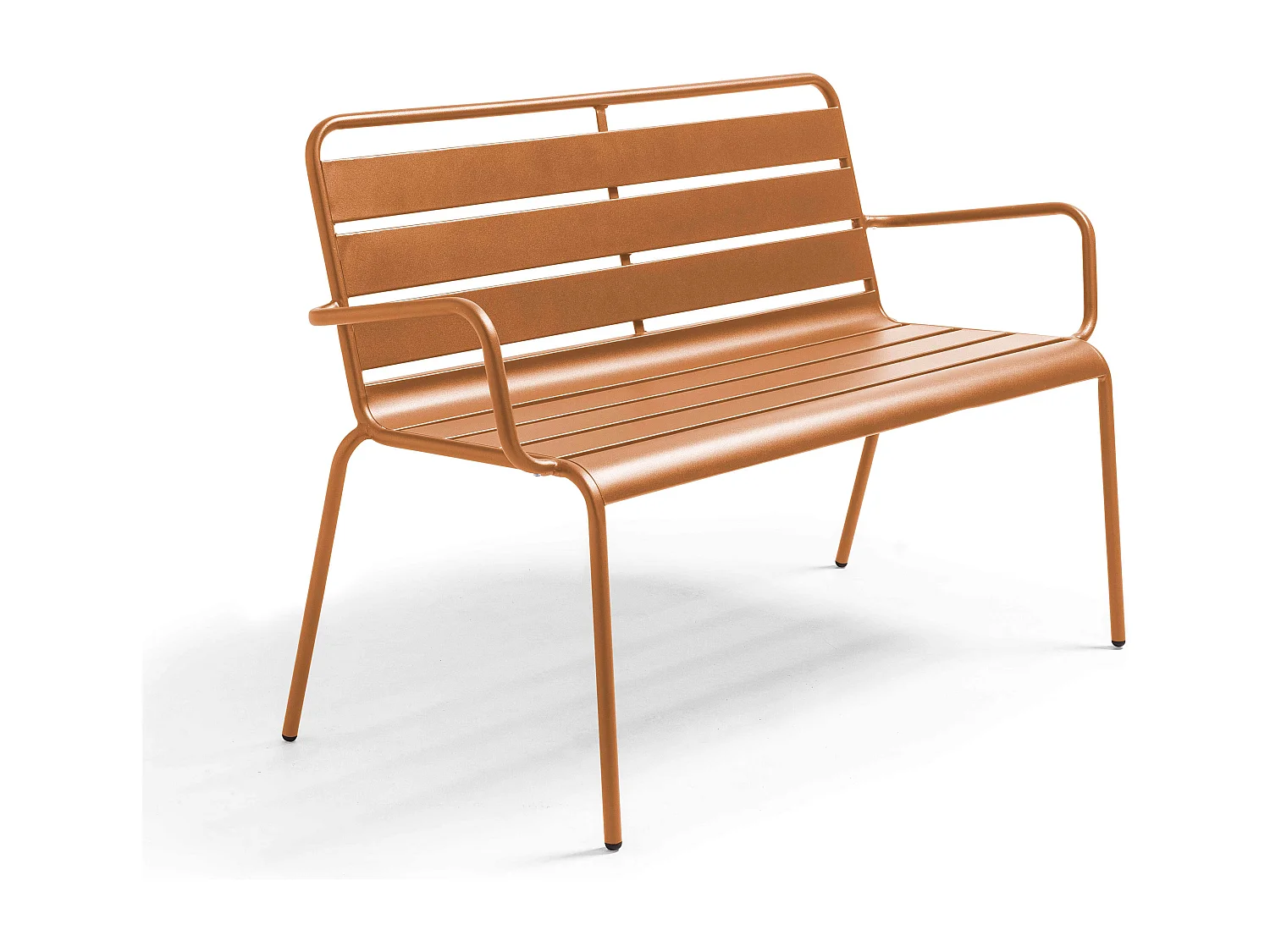 Banc de jardin en métal caramel - Palavas