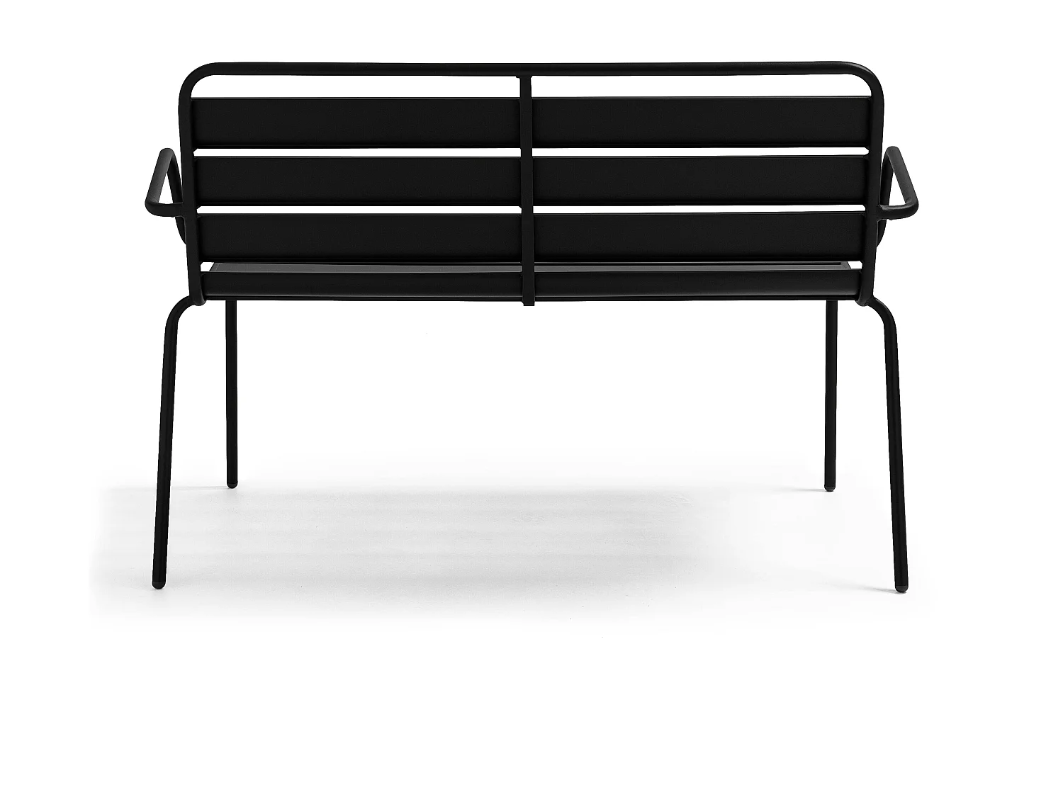 Banc de jardin en métal noir - Palavas