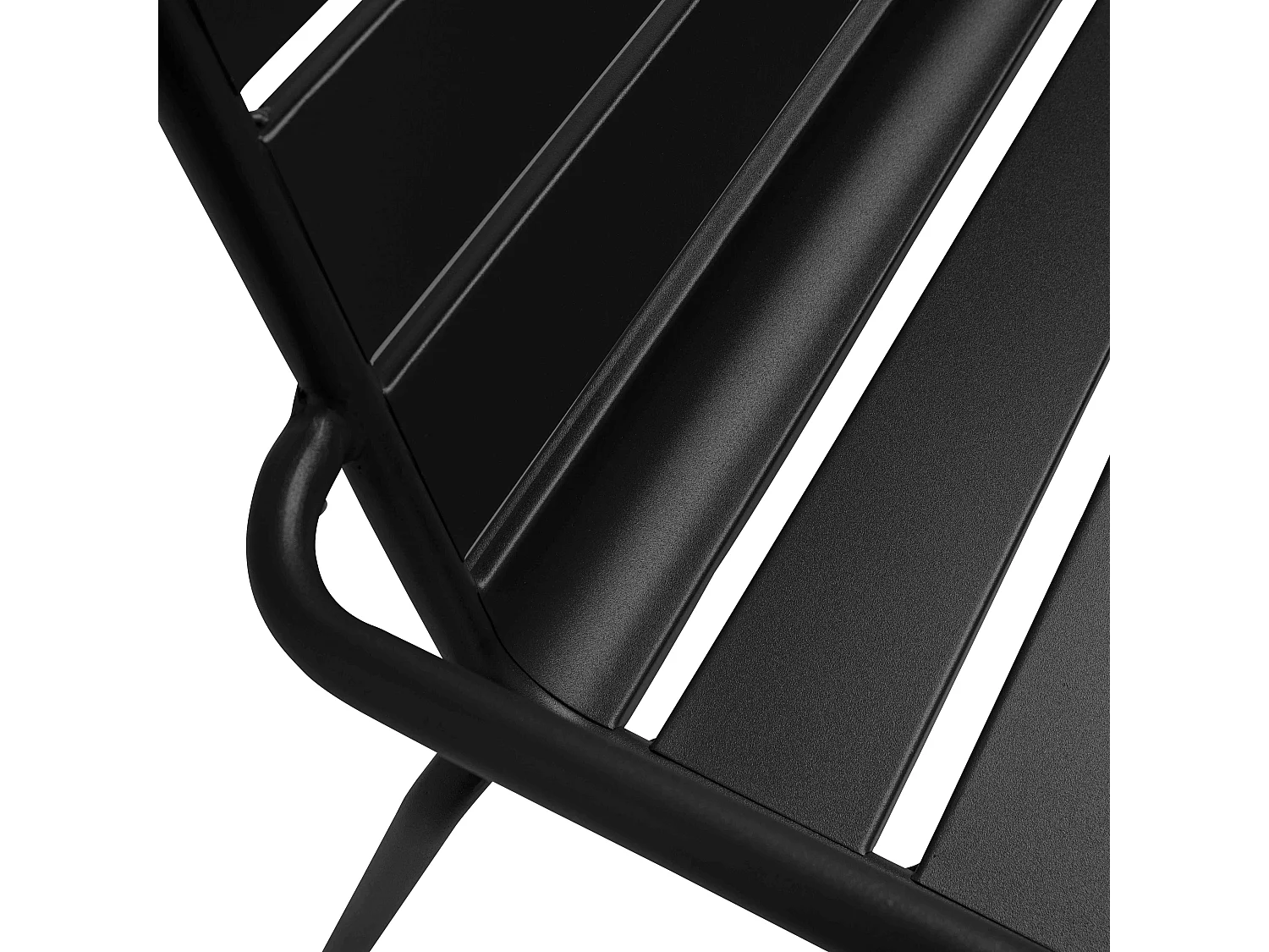 Banc de jardin en métal noir - Palavas