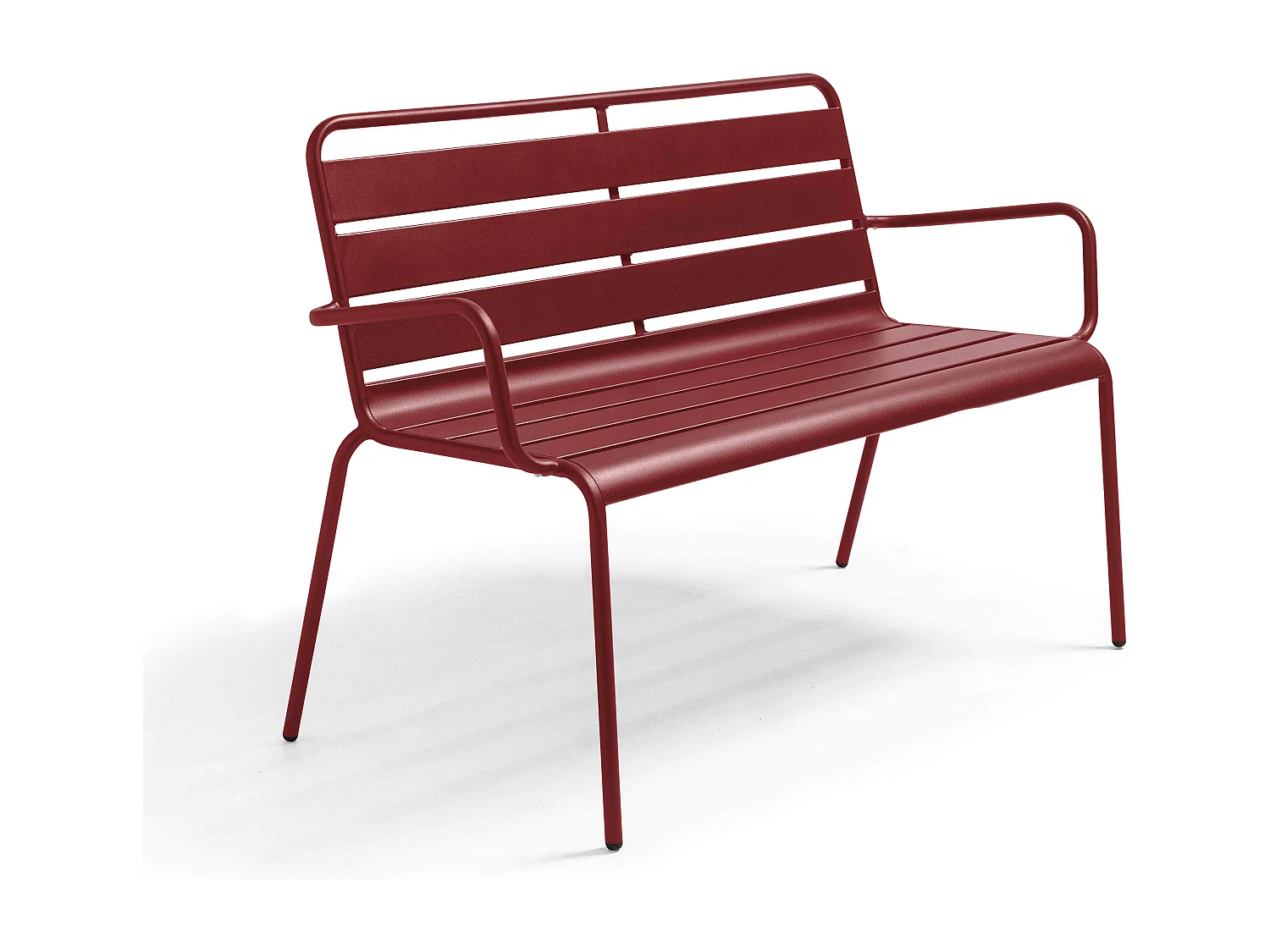 Banc de jardin en métal pourpre - Palavas
