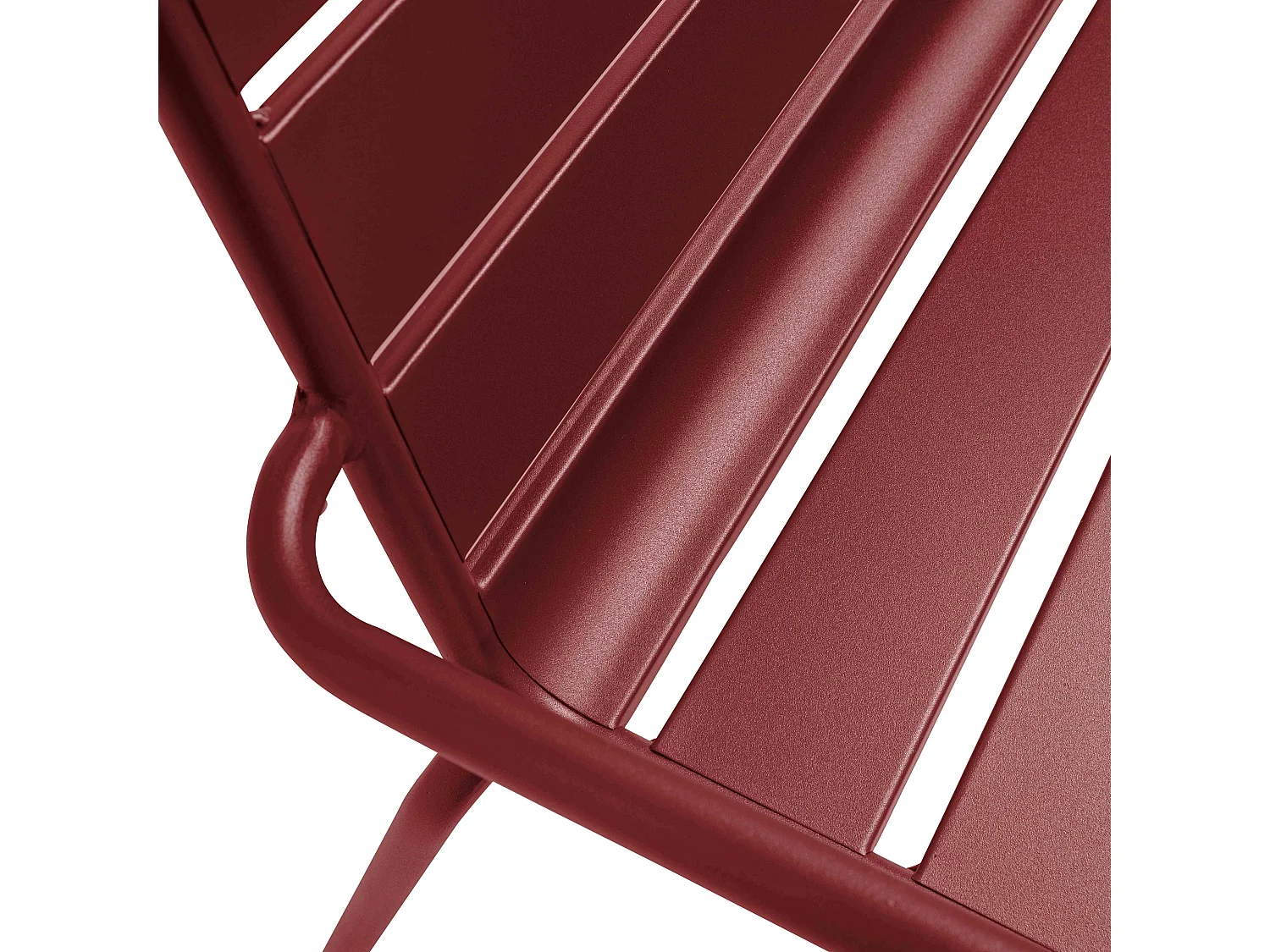 Banc de jardin en métal pourpre - Palavas