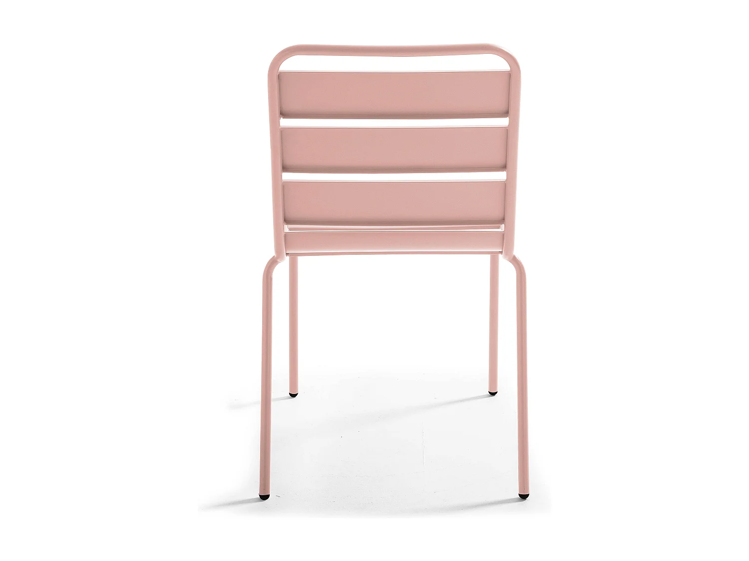Chaise de jardin en métal rose poudré - Palavas