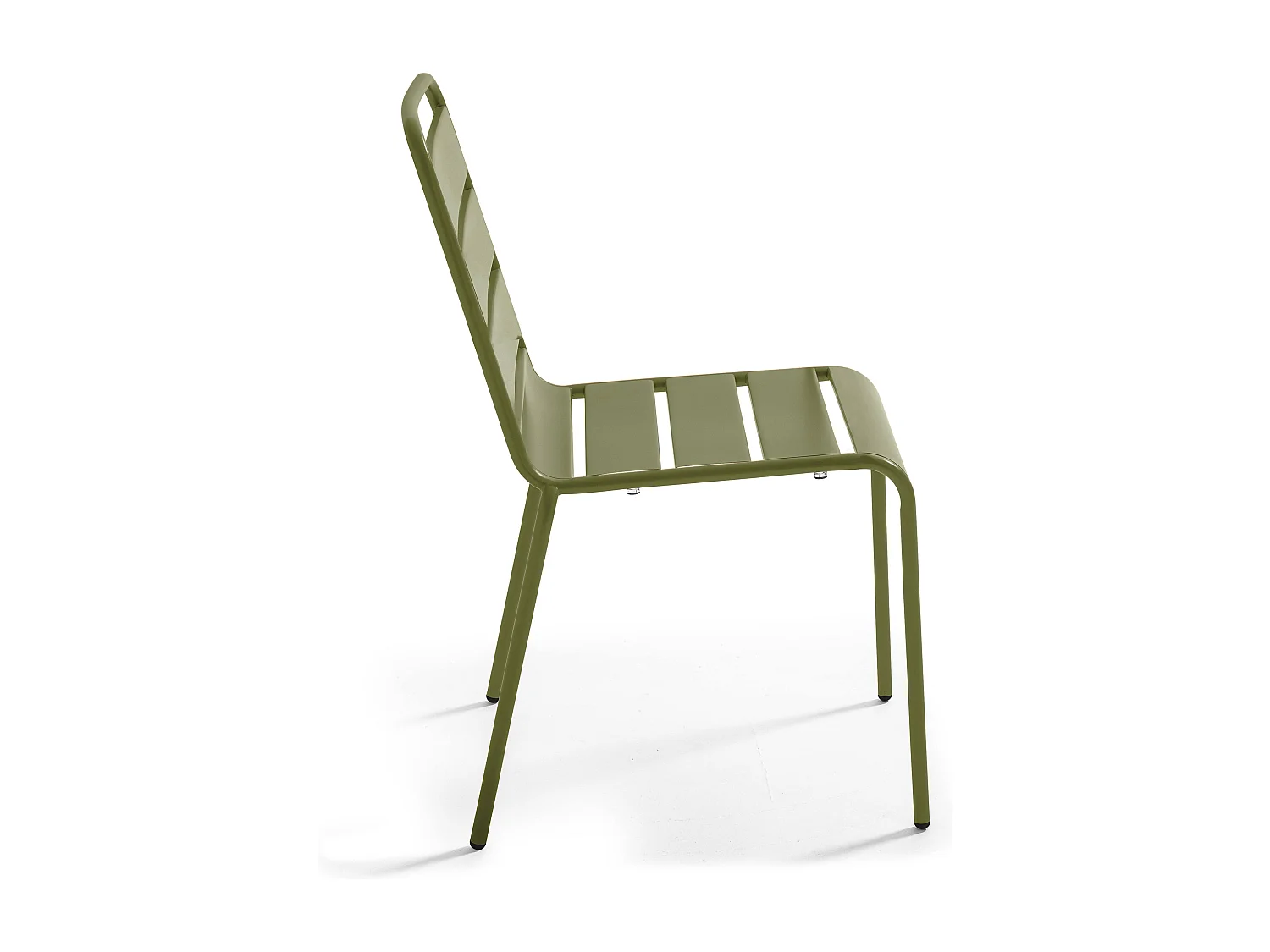 Chaise de jardin en métal vert kaki - Palavas