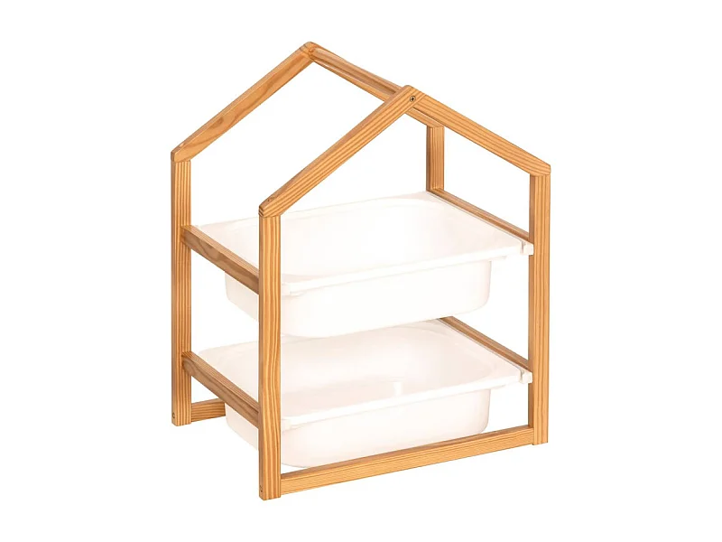 Meuble de Rangement 2 Bacs "Bako" 54cm Blanc